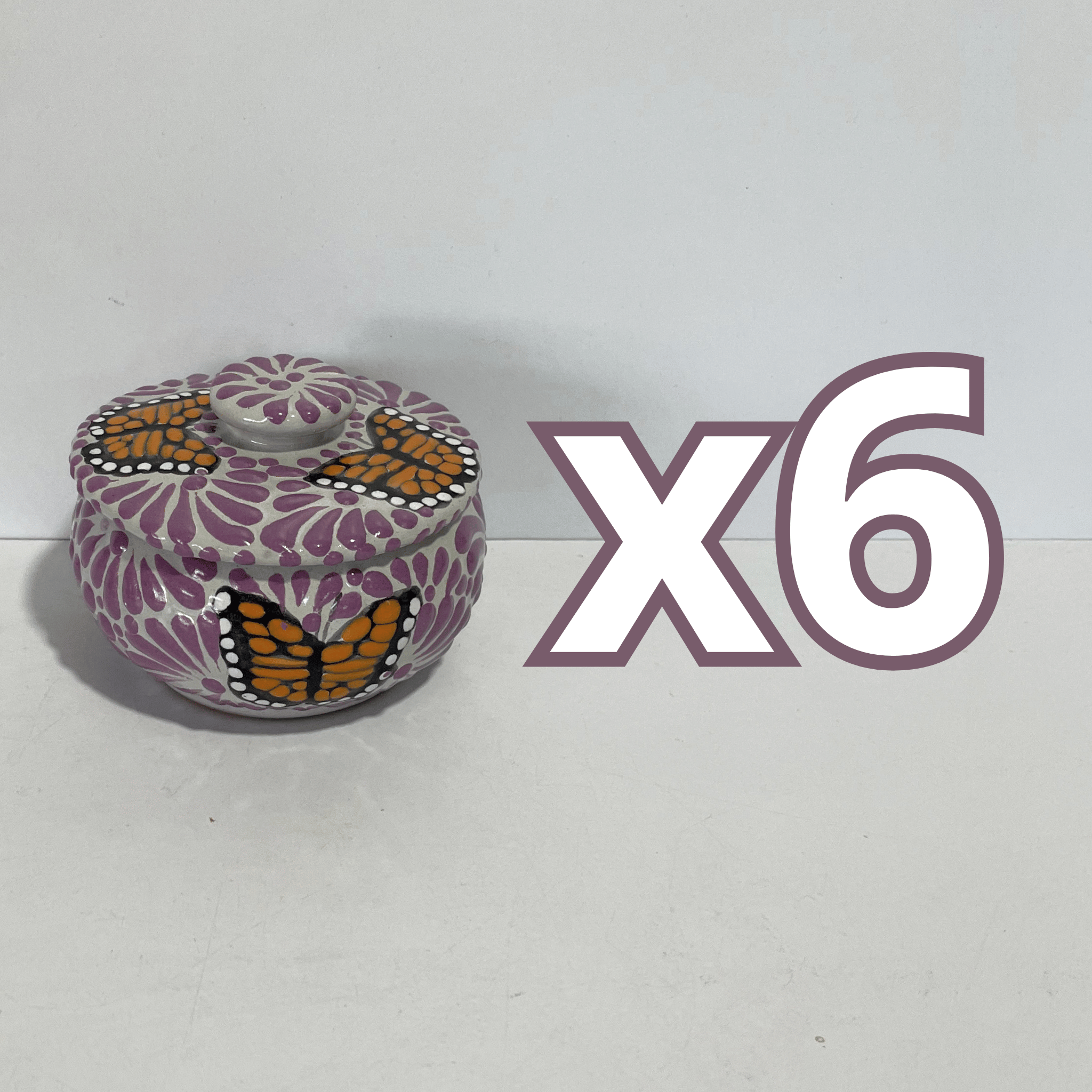 ALHAJERO TAPA BOTON NO PERSONALIZADO FONDO TRADICIONAL MIK MORADO MARIPOSAS