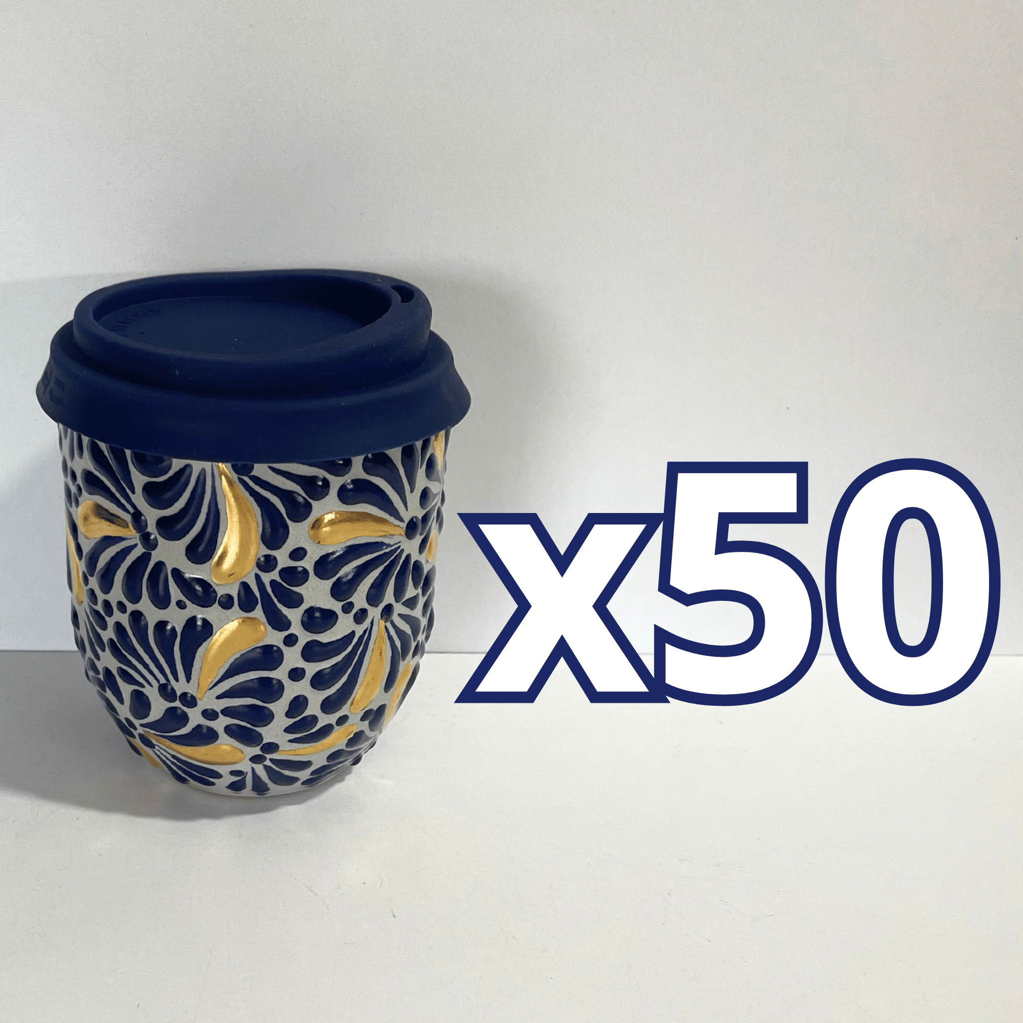 DESTELLOS DE ORO TERMO BOLITA FONDO TRADICIONAL MIK AZUL COBALTO