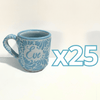 TAZA RECTA ESTANDAR PERSONALIZADA FONDO BABY BLUE MIK AZUL PASTEL NOMBRE