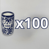 TEQUIVELA PERSONALIZADA FONDO TRADICIONAL MIK AZUL COBALTO INICIALES Y AÑO
