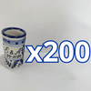 TEQUILERO PERSONALIZADO FONDO BLANCO CENEFA AZUL COBALTO INICIALES Y FECHA