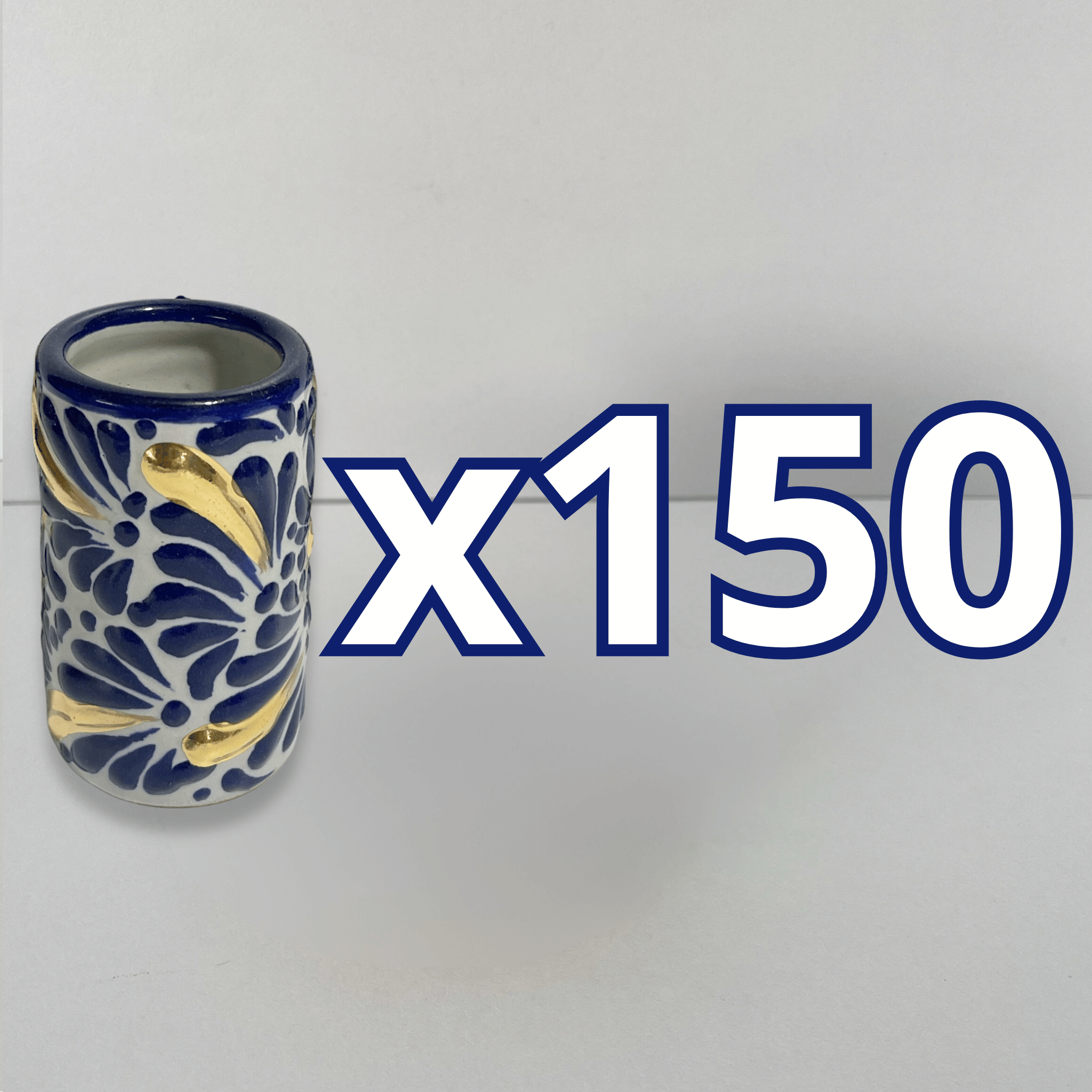 TEQUILERO NO PERSONALIZADO FONDO TRADICIONAL MIK AZUL COBALTO DESTELLOS DE ORO