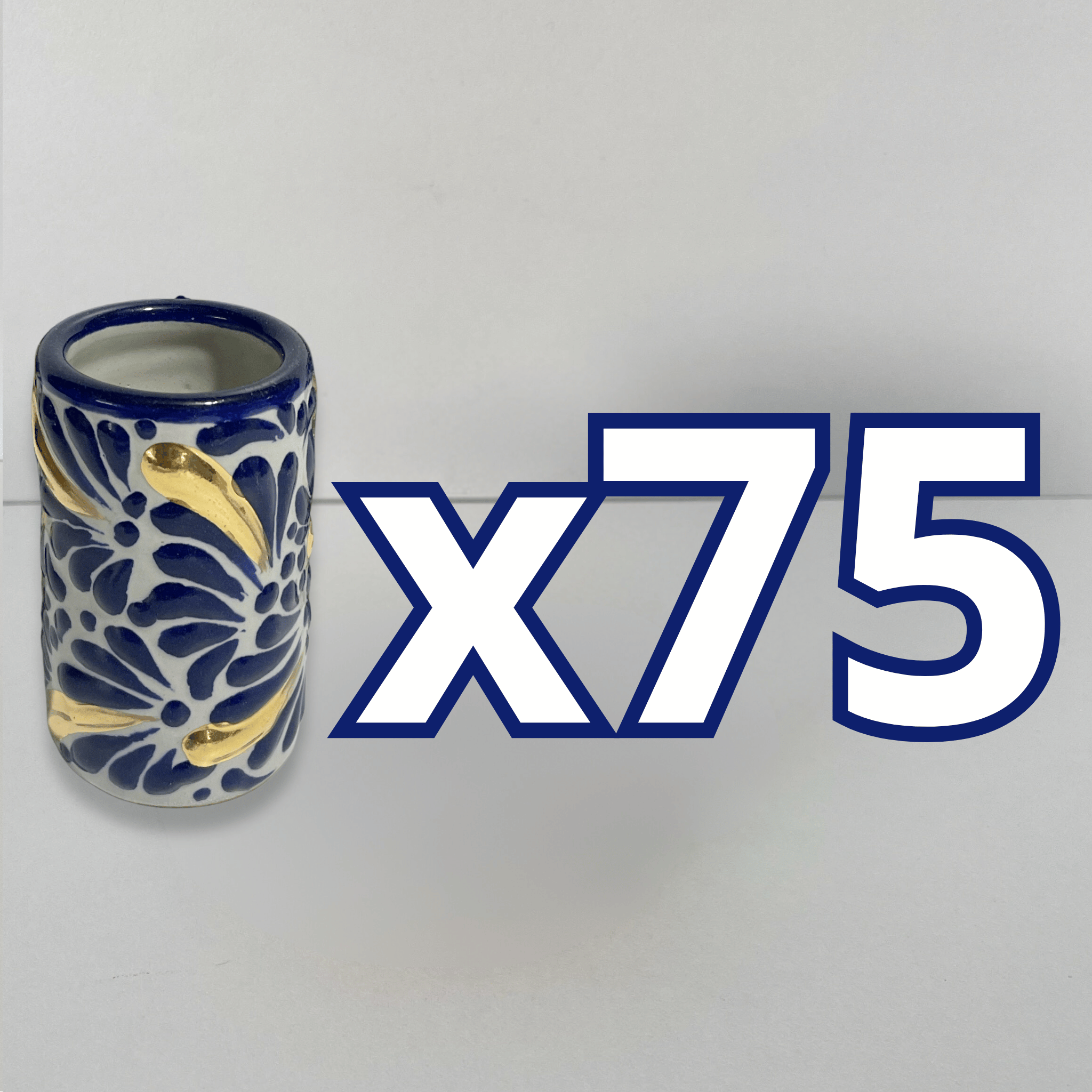 TEQUILERO NO PERSONALIZADO FONDO TRADICIONAL MIK AZUL COBALTO DESTELLOS DE ORO