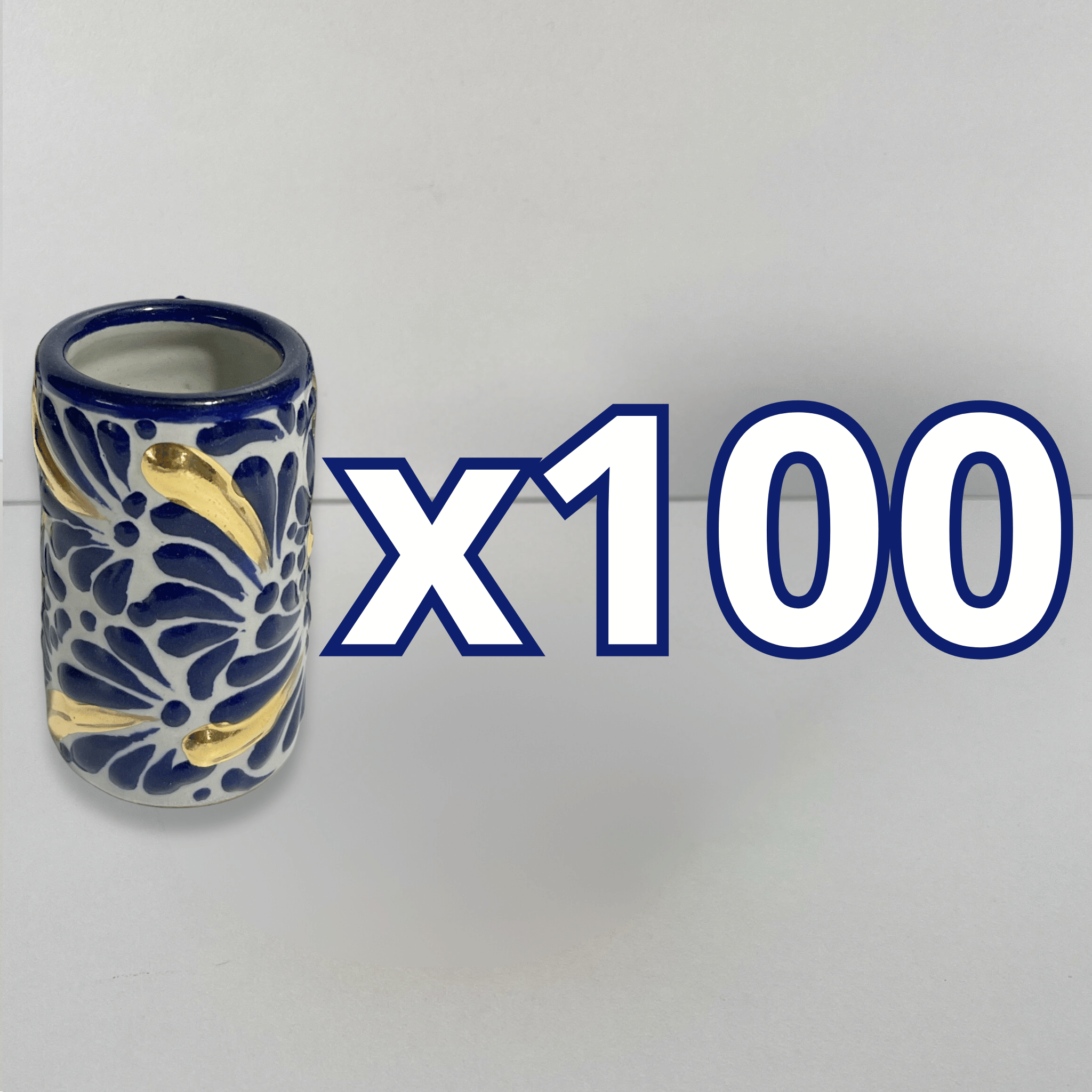 TEQUILERO NO PERSONALIZADO FONDO TRADICIONAL MIK AZUL COBALTO DESTELLOS DE ORO