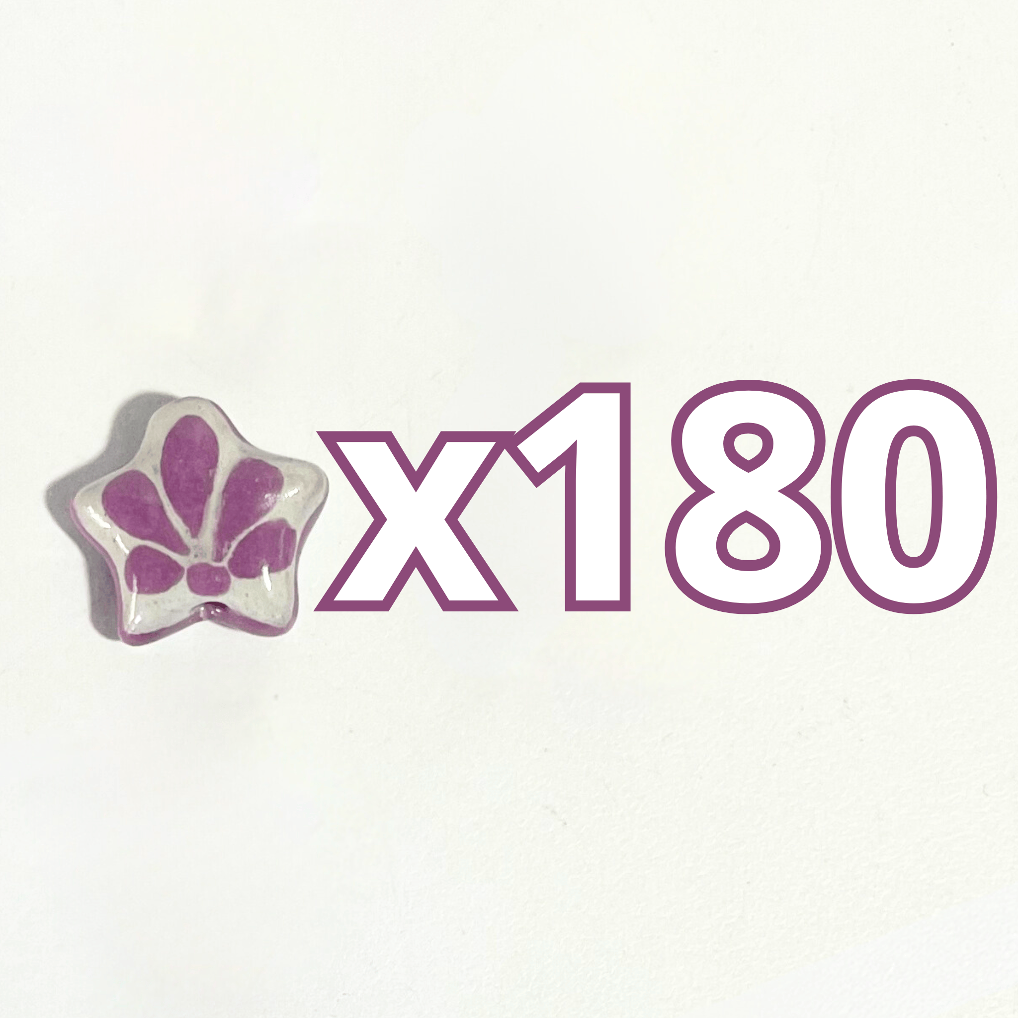 ESTRELLA 5 PICOS 1.7 CM FONDO TRADICIONAL DECORADO MORADO