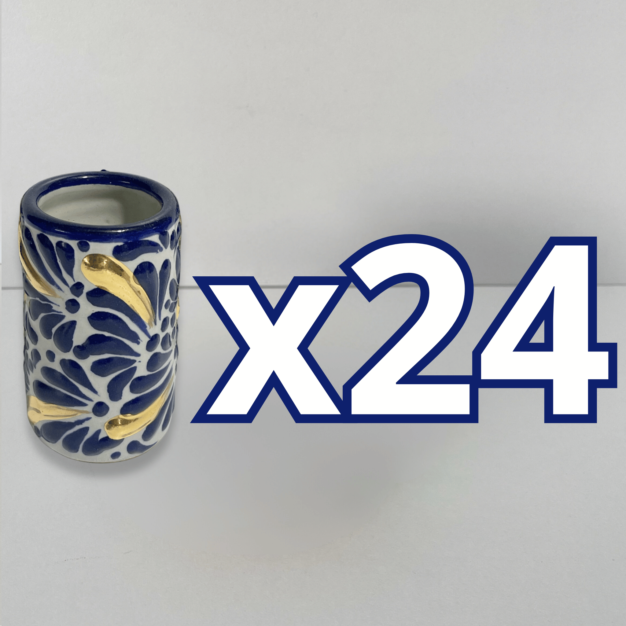 TEQUILERO NO PERSONALIZADO FONDO TRADICIONAL MIK AZUL COBALTO DESTELLOS DE ORO