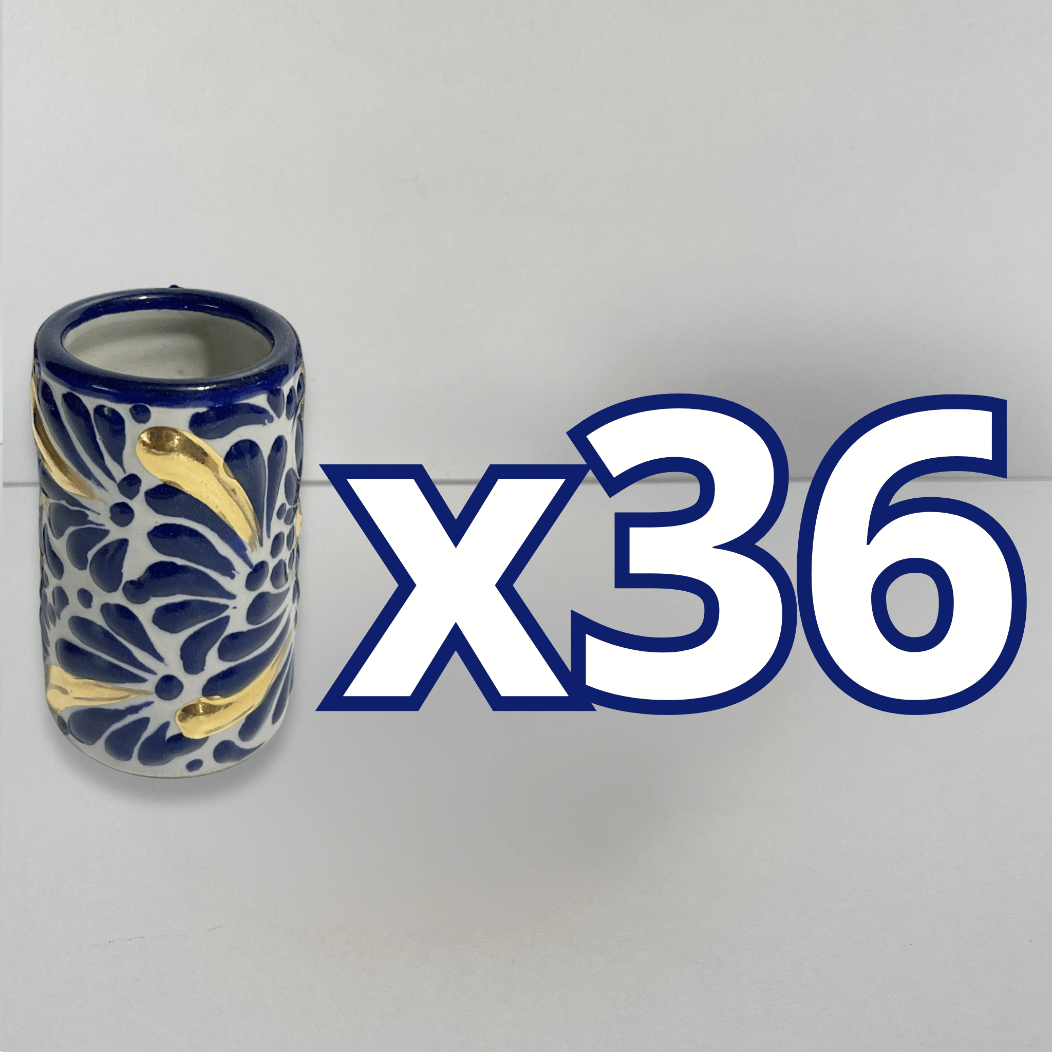 TEQUILERO NO PERSONALIZADO FONDO TRADICIONAL MIK AZUL COBALTO DESTELLOS DE ORO