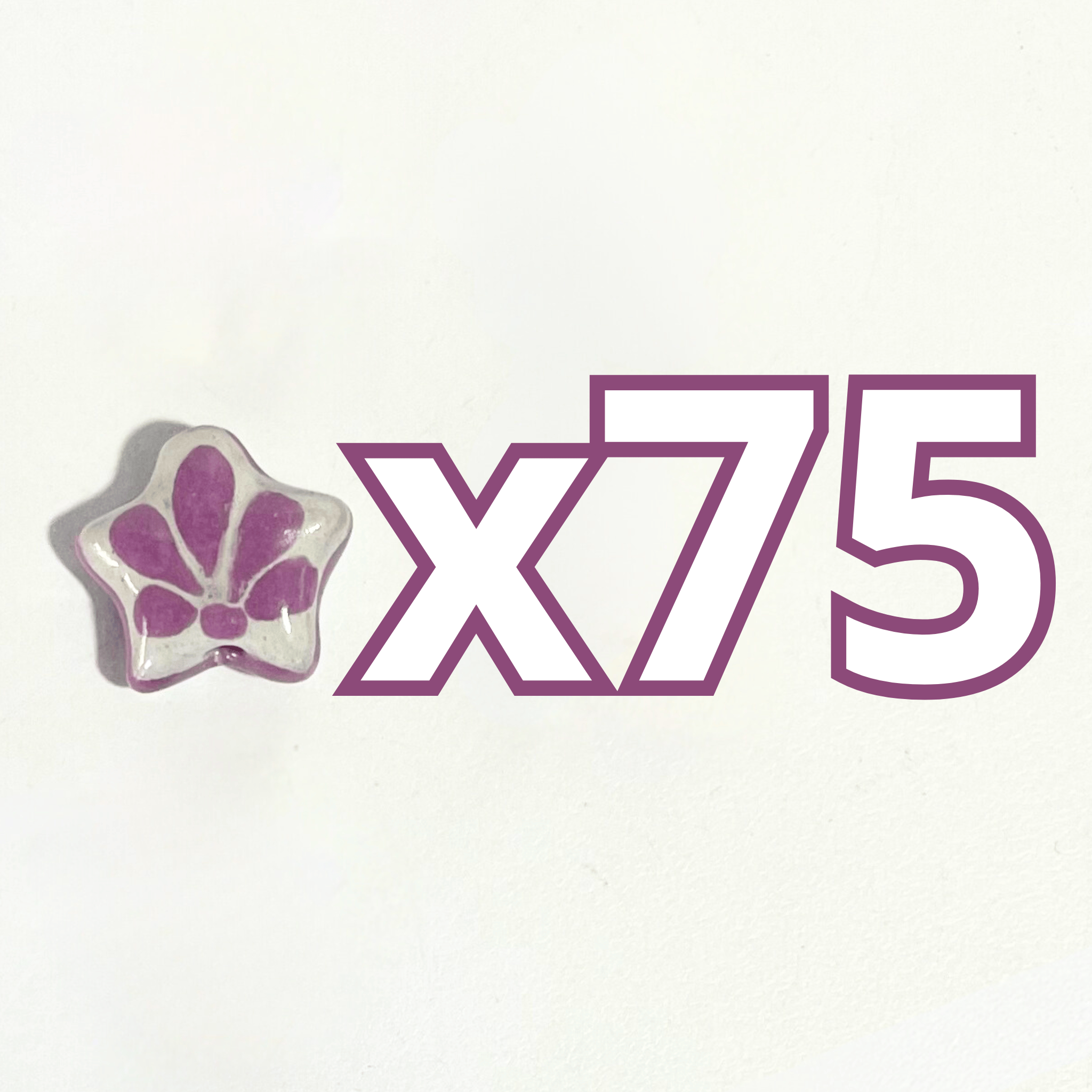 ESTRELLA 5 PICOS 1.7 CM FONDO TRADICIONAL DECORADO MORADO
