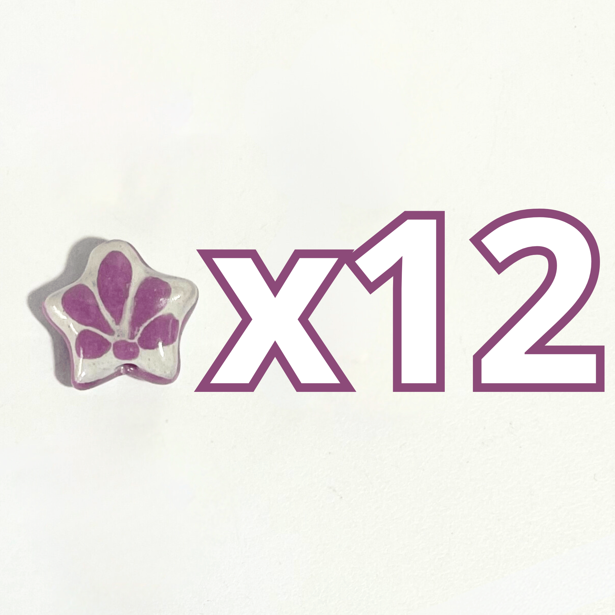 ESTRELLA 5 PICOS 1.7 CM FONDO TRADICIONAL DECORADO MORADO