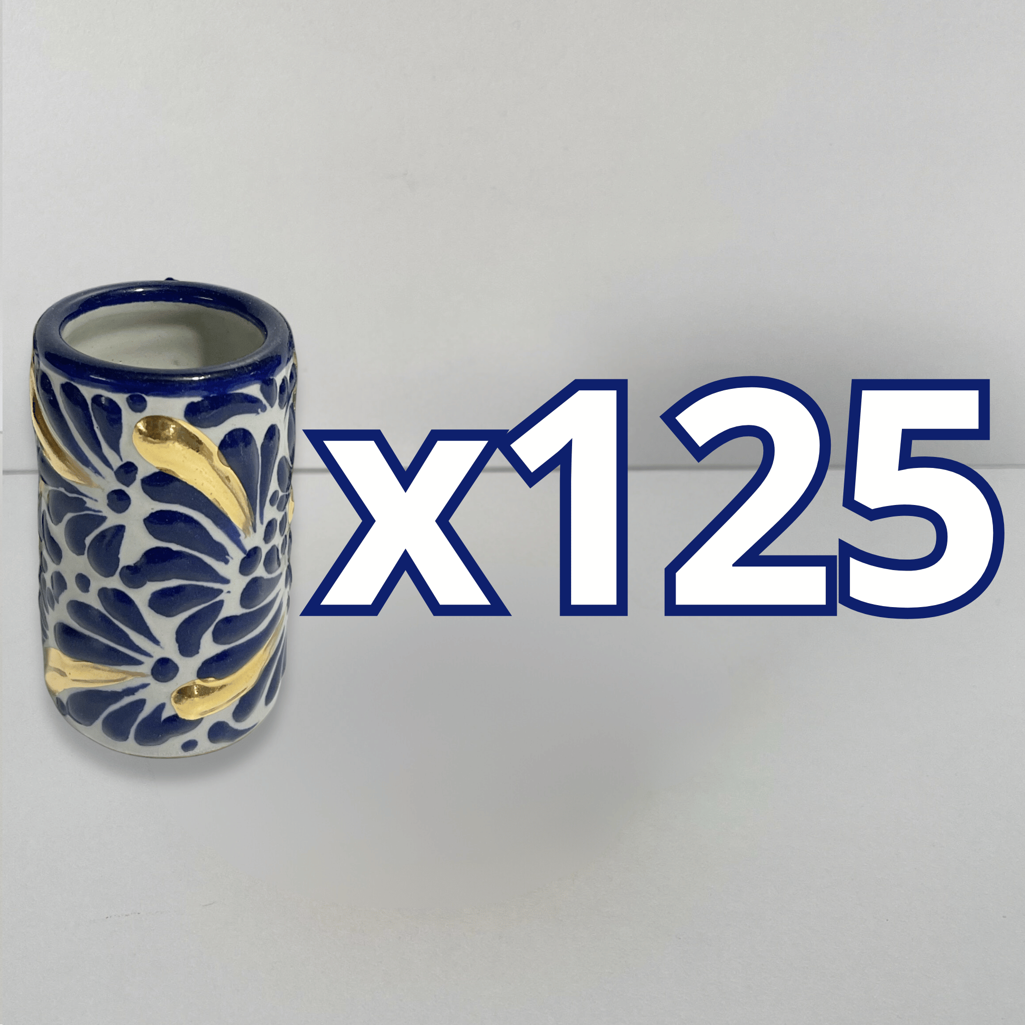 TEQUILERO NO PERSONALIZADO FONDO TRADICIONAL MIK AZUL COBALTO DESTELLOS DE ORO