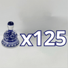 PAQUETE CAMPANA 8.5 CM NO PERSONALIZADO FLORES AZUL COBALTO