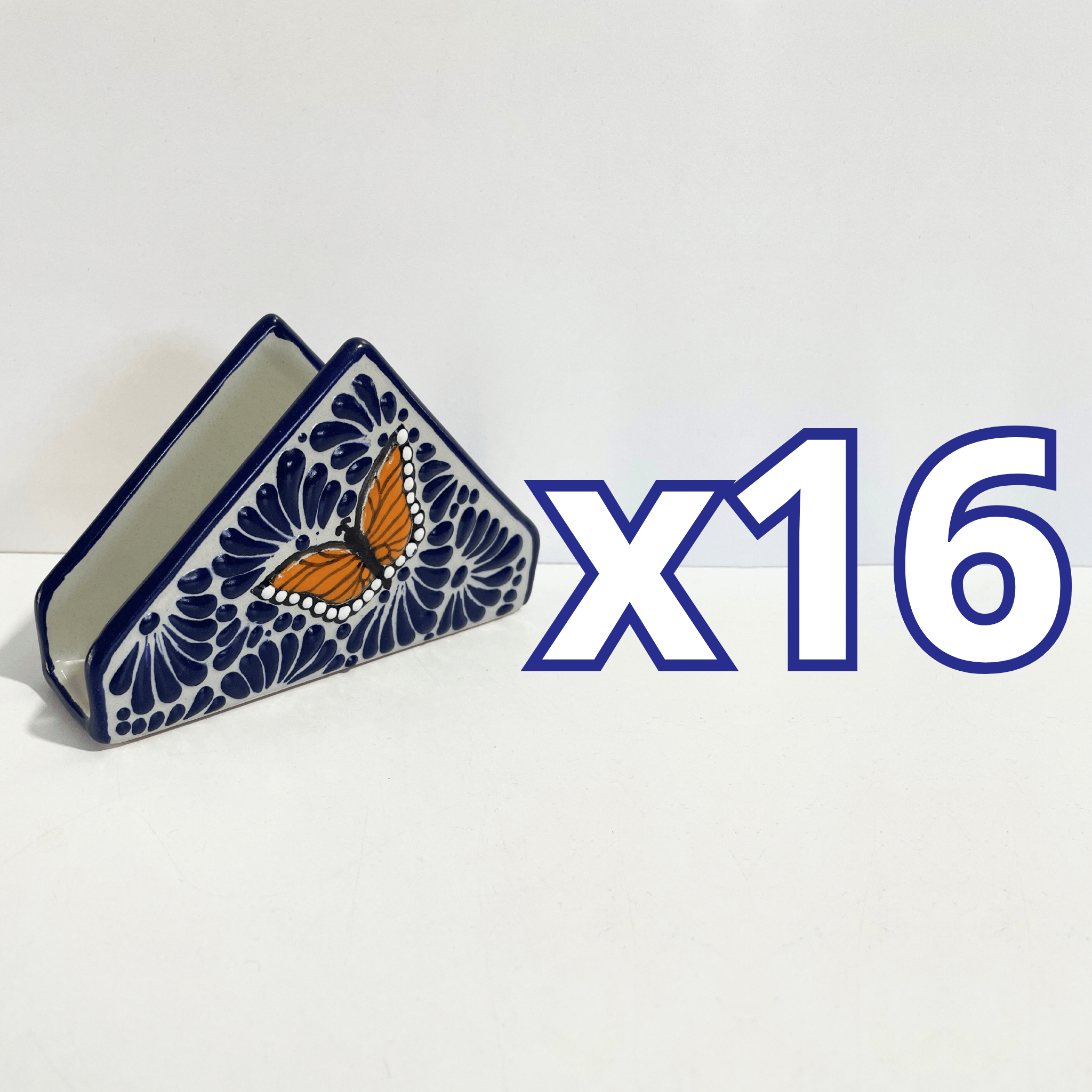 SERVILLETERO FONDO TRADICIONAL MIK AZUL COBALTO MARIPOSA