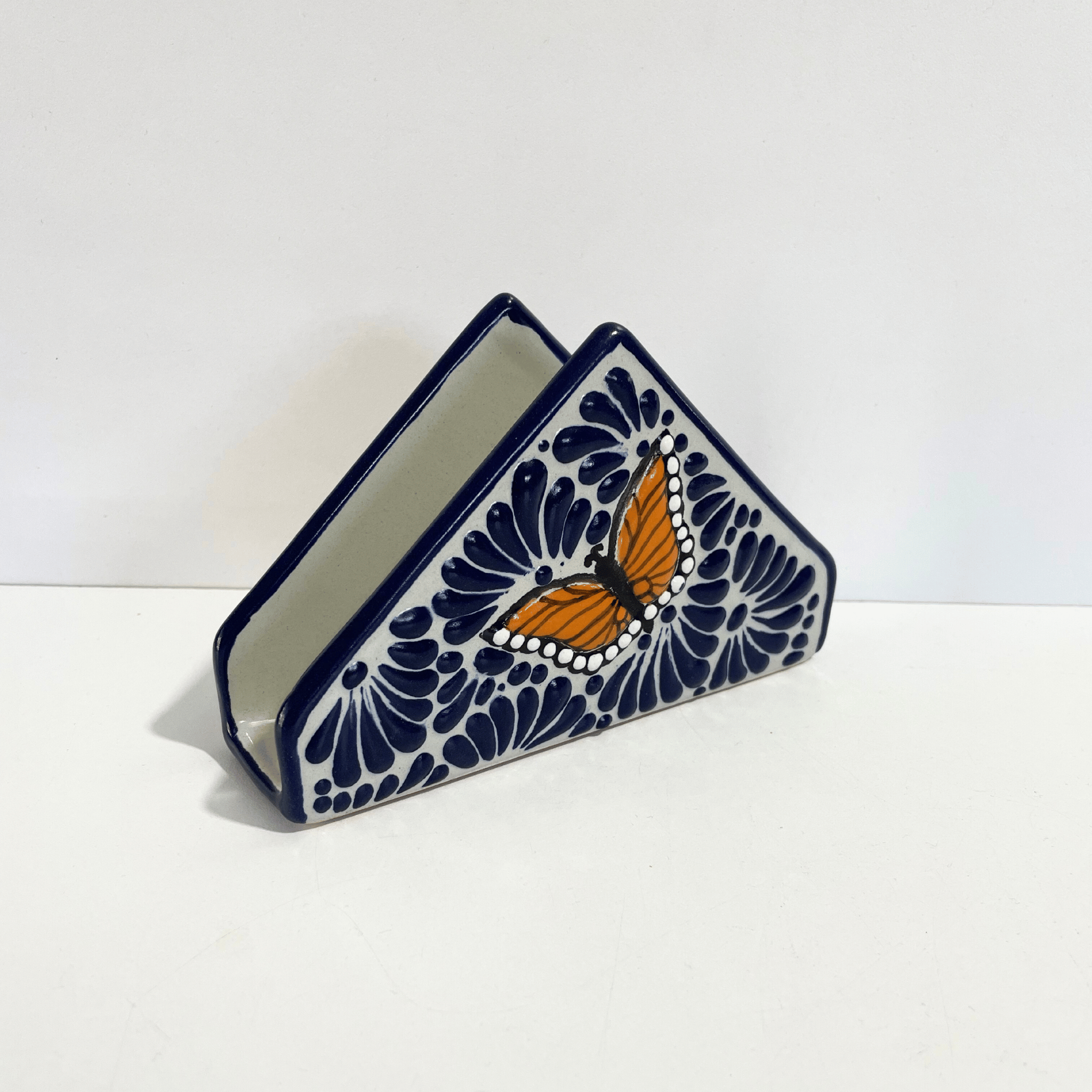 SERVILLETERO FONDO TRADICIONAL MIK AZUL COBALTO MARIPOSA