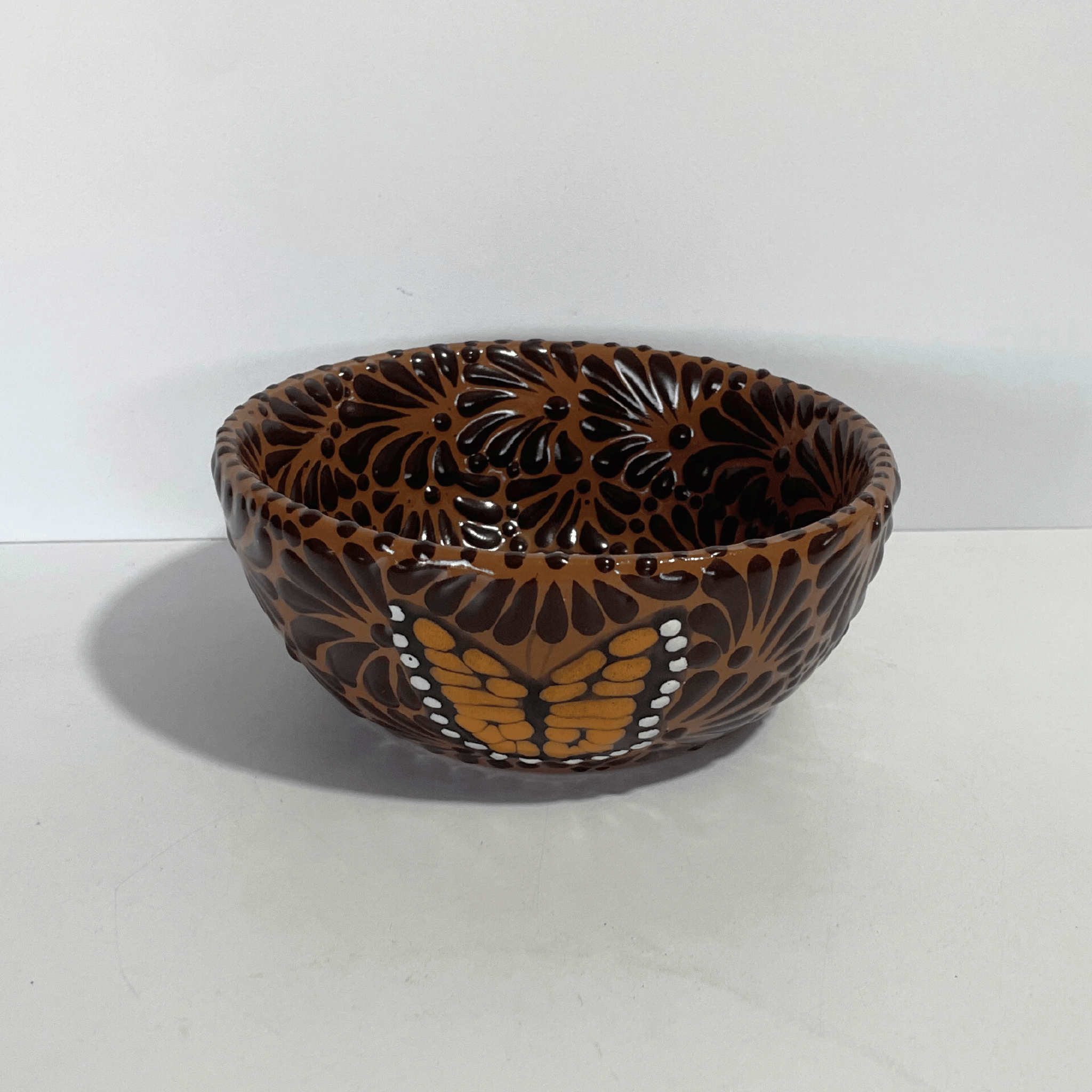 TAZON 15 CM FONDO CAFE MIK CAFE CHOCOLATE MARIPOSAS