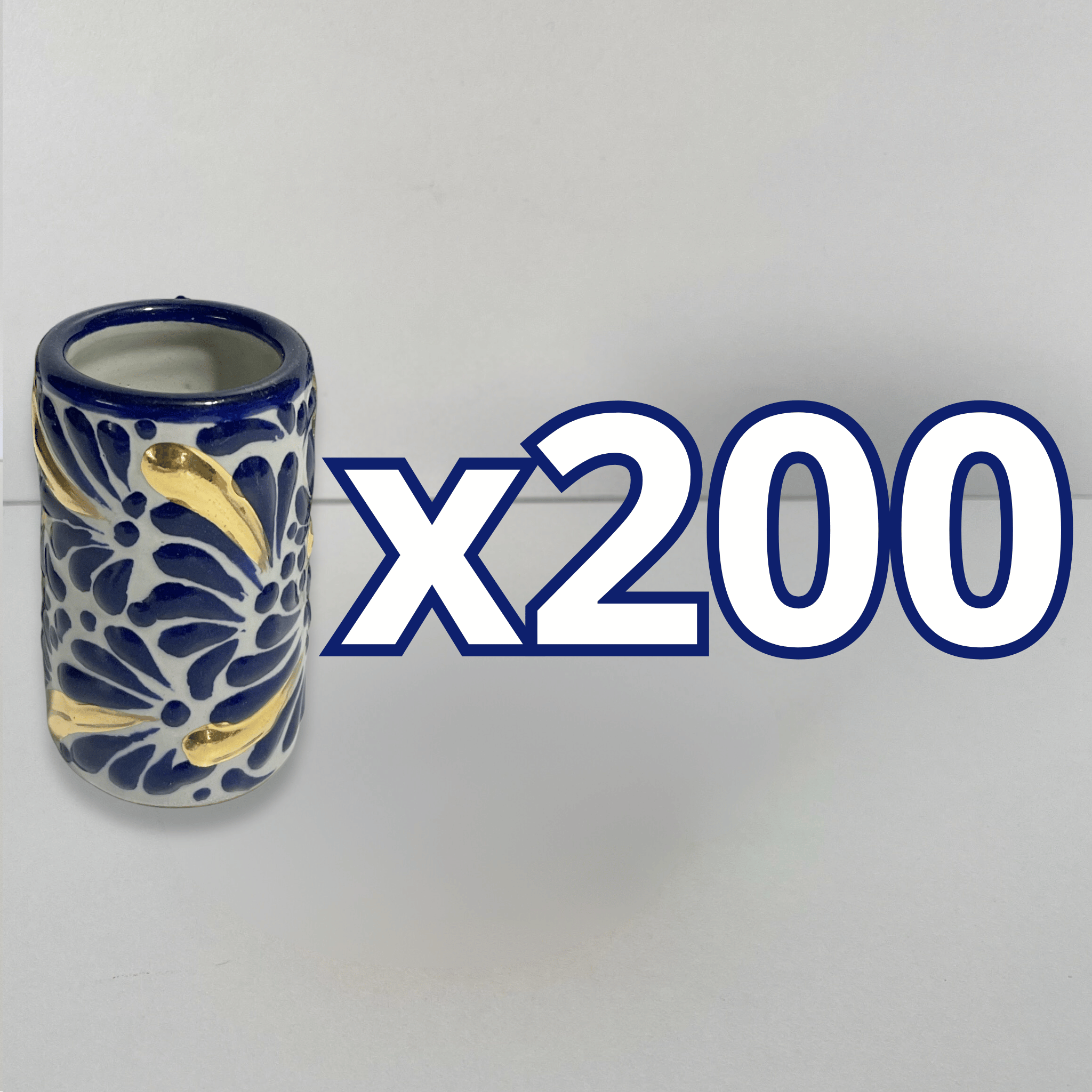TEQUILERO NO PERSONALIZADO FONDO TRADICIONAL MIK AZUL COBALTO DESTELLOS DE ORO
