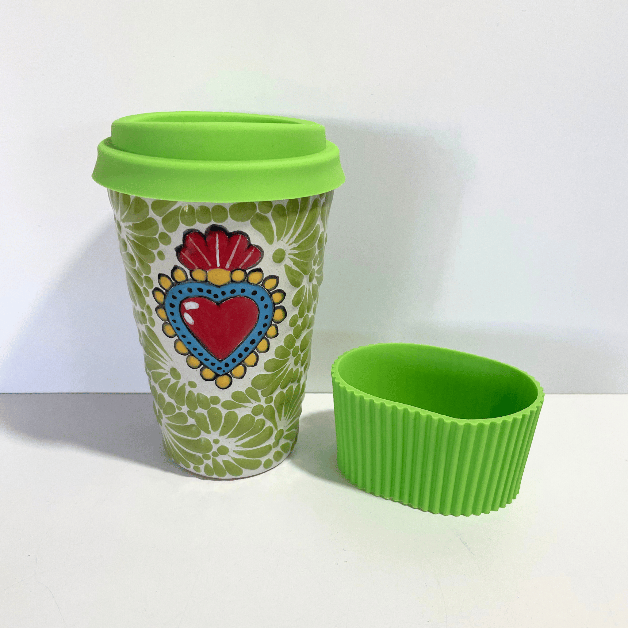 TERMO 15 CM SIN ASA FONDO TRADICIONAL MIK VERDE LIMON SAGRADO CORAZON