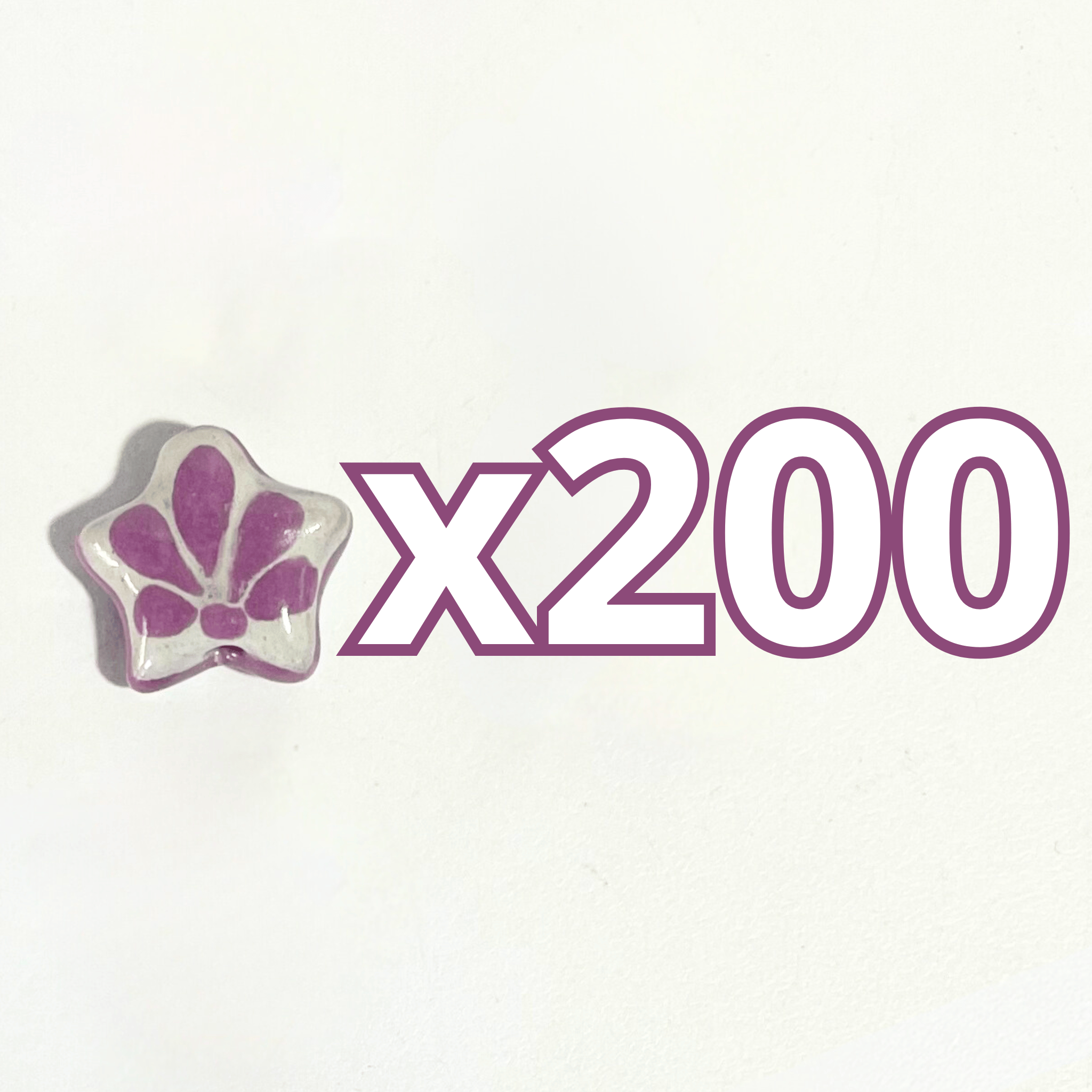 ESTRELLA 5 PICOS 1.7 CM FONDO TRADICIONAL DECORADO MORADO