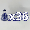 PAQUETE CAMPANA 8.5 CM NO PERSONALIZADO FLORES AZUL COBALTO