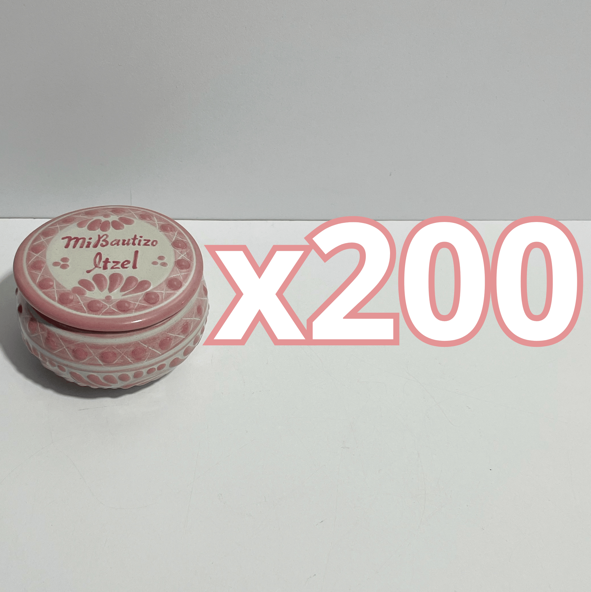 PAQUETE ALHAJERO TAPA PLANA PERSONALIZADO FONDO TRADICIONAL CENEFA ROSA MI BAUTIZO NOMBRE