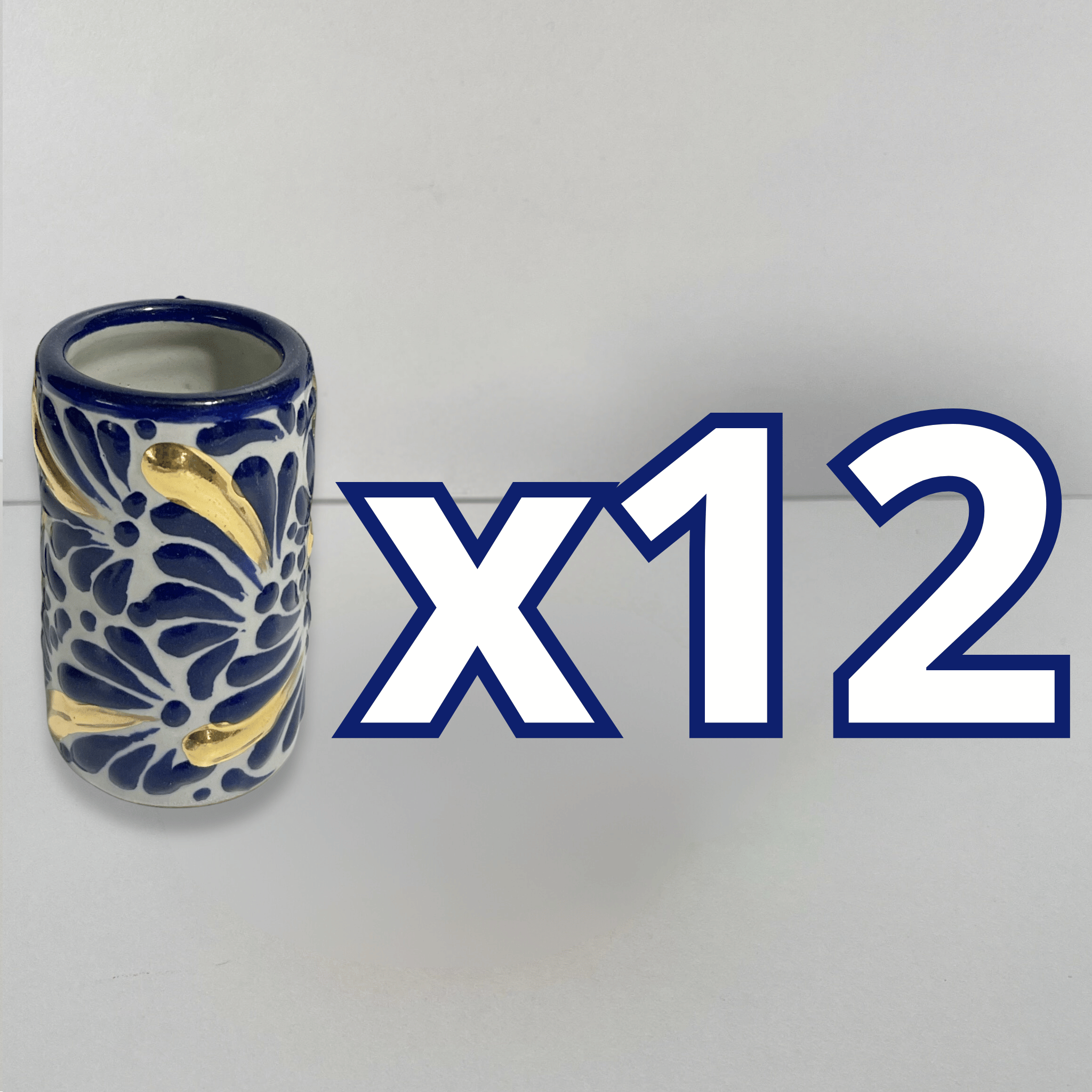 TEQUILERO NO PERSONALIZADO FONDO TRADICIONAL MIK AZUL COBALTO DESTELLOS DE ORO