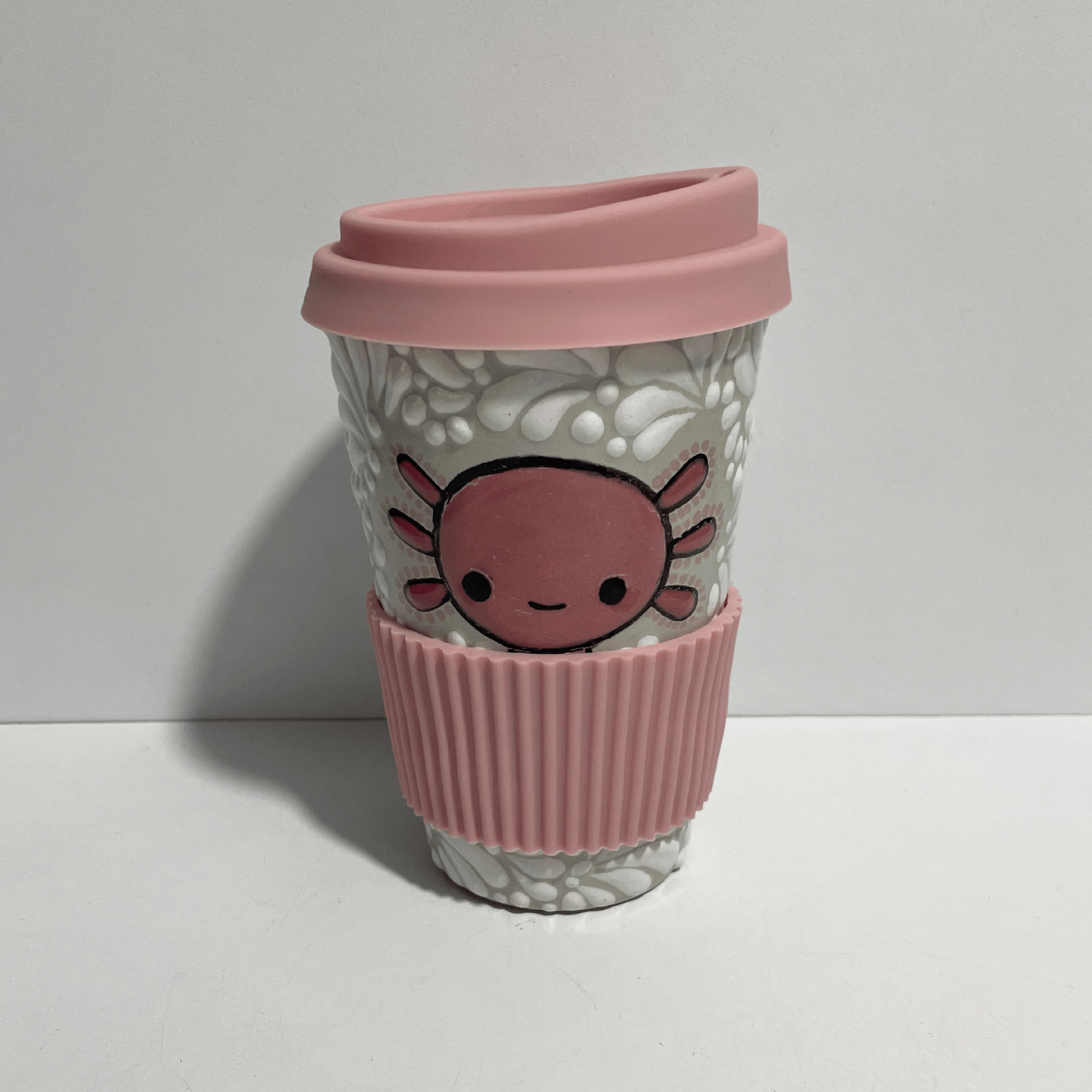 TERMO 15 CM SIN ASA FONDO TRADICIONAL MIK BLANCO TAPA ROSA AJOLOTE