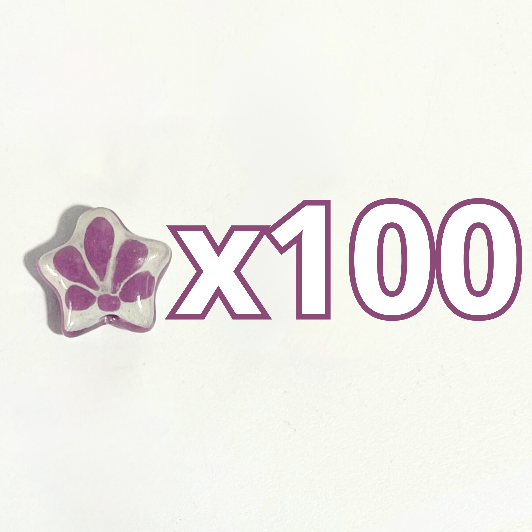 ESTRELLA 5 PICOS 1.7 CM FONDO TRADICIONAL DECORADO MORADO