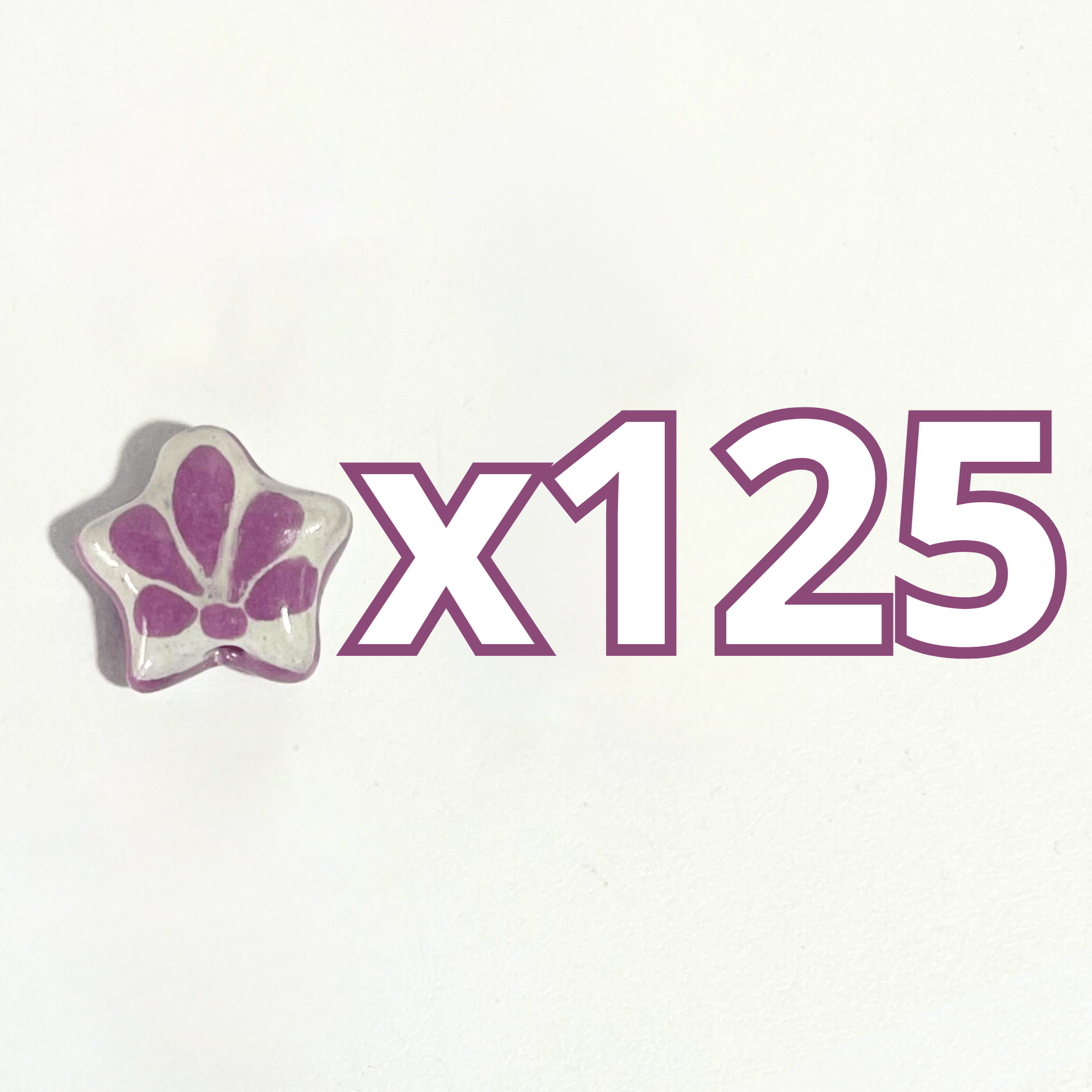 ESTRELLA 5 PICOS 1.7 CM FONDO TRADICIONAL DECORADO MORADO