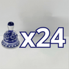 PAQUETE CAMPANA 8.5 CM NO PERSONALIZADO FLORES AZUL COBALTO