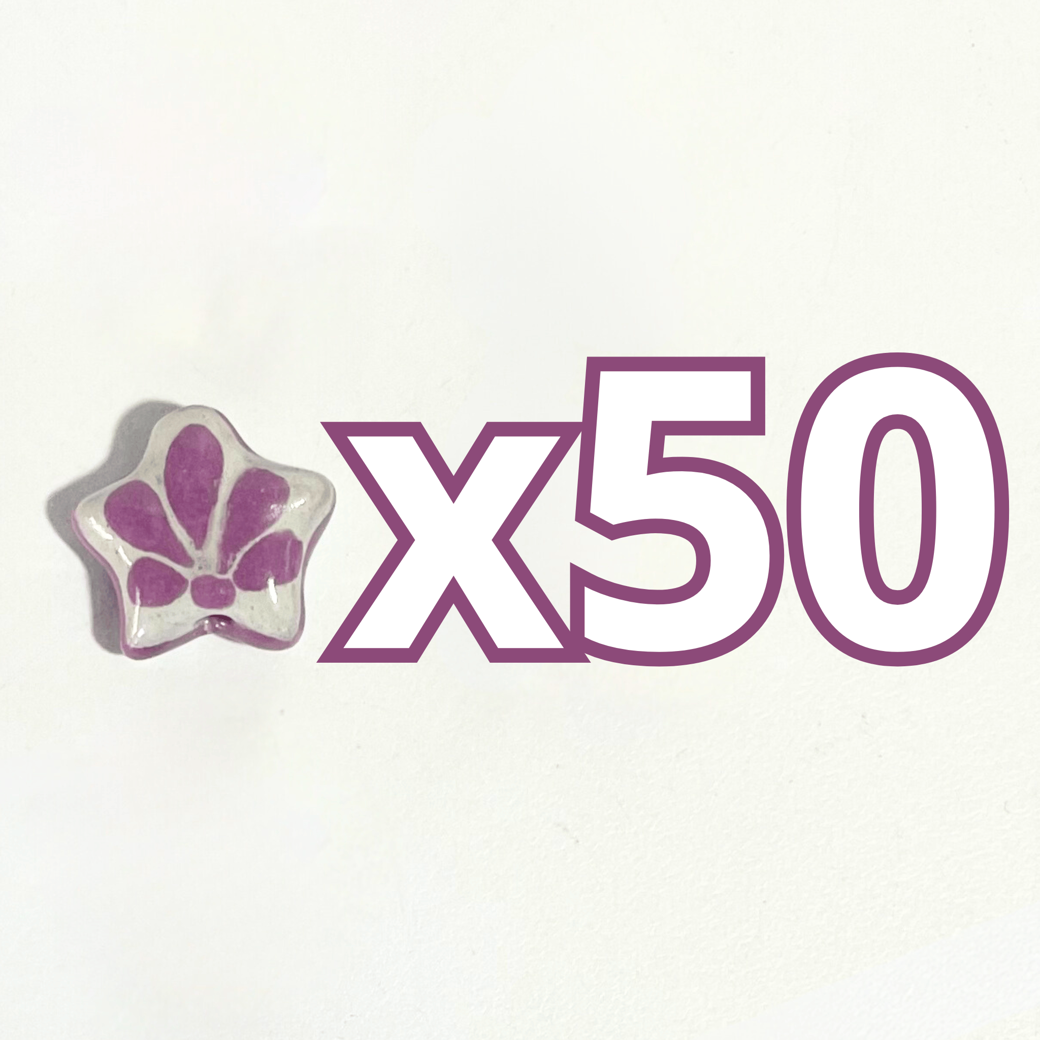 ESTRELLA 5 PICOS 1.7 CM FONDO TRADICIONAL DECORADO MORADO