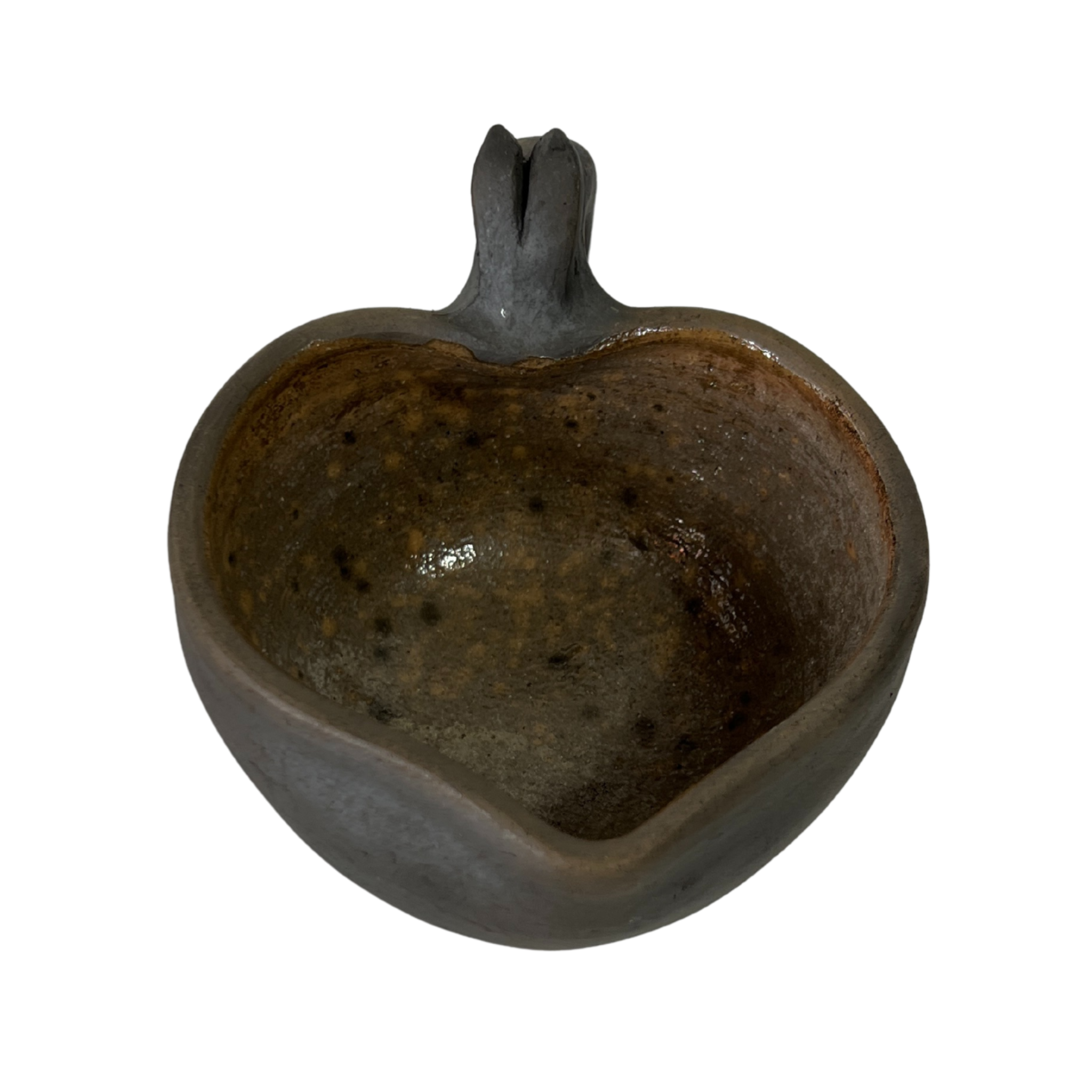 TAZA DE CORAZON BARRO AHUMADO
