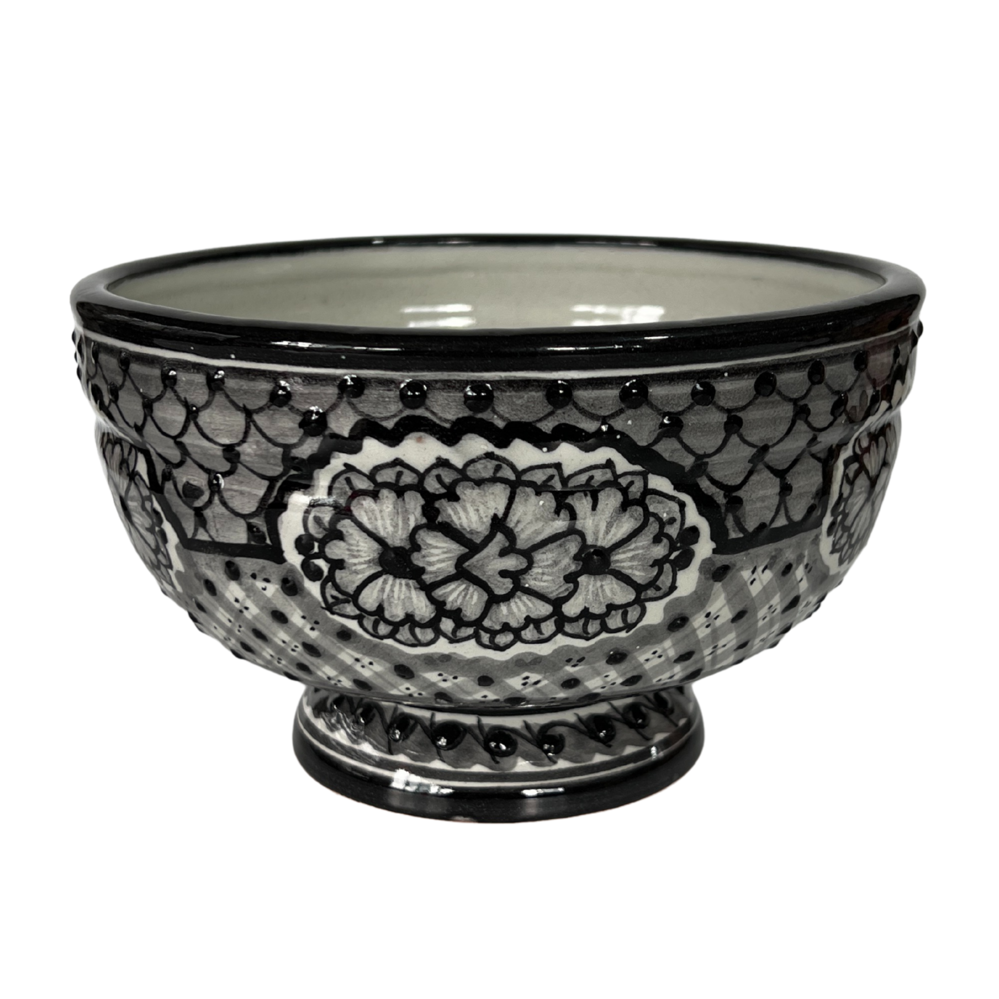 BASE FLORAL CATRINA BLANCO Y NEGRO