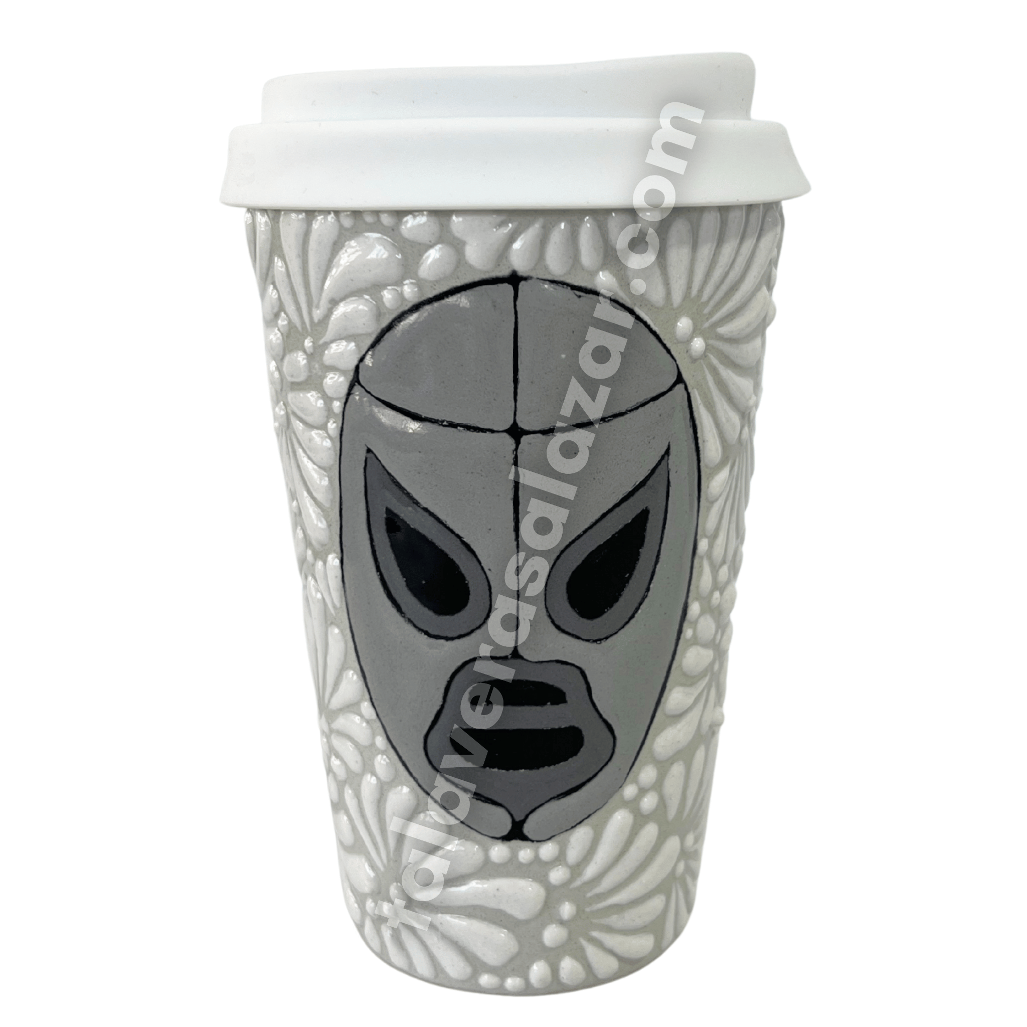 TERMO 15 CM SIN ASA LUCHADOR VERSION BASICA FONDO TRADICIONAL MIK BLANCO