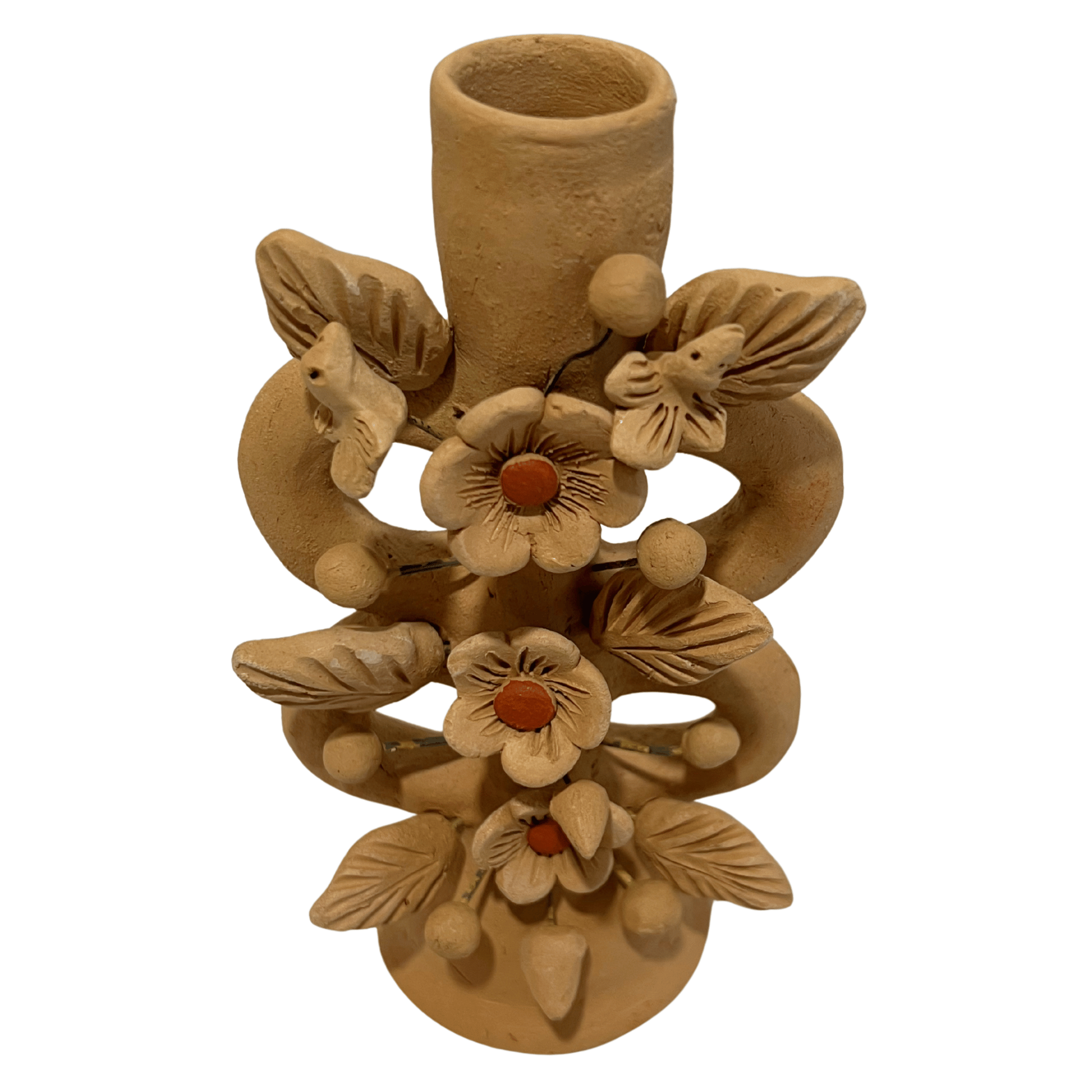 CANDELERO BARRO BLANCO