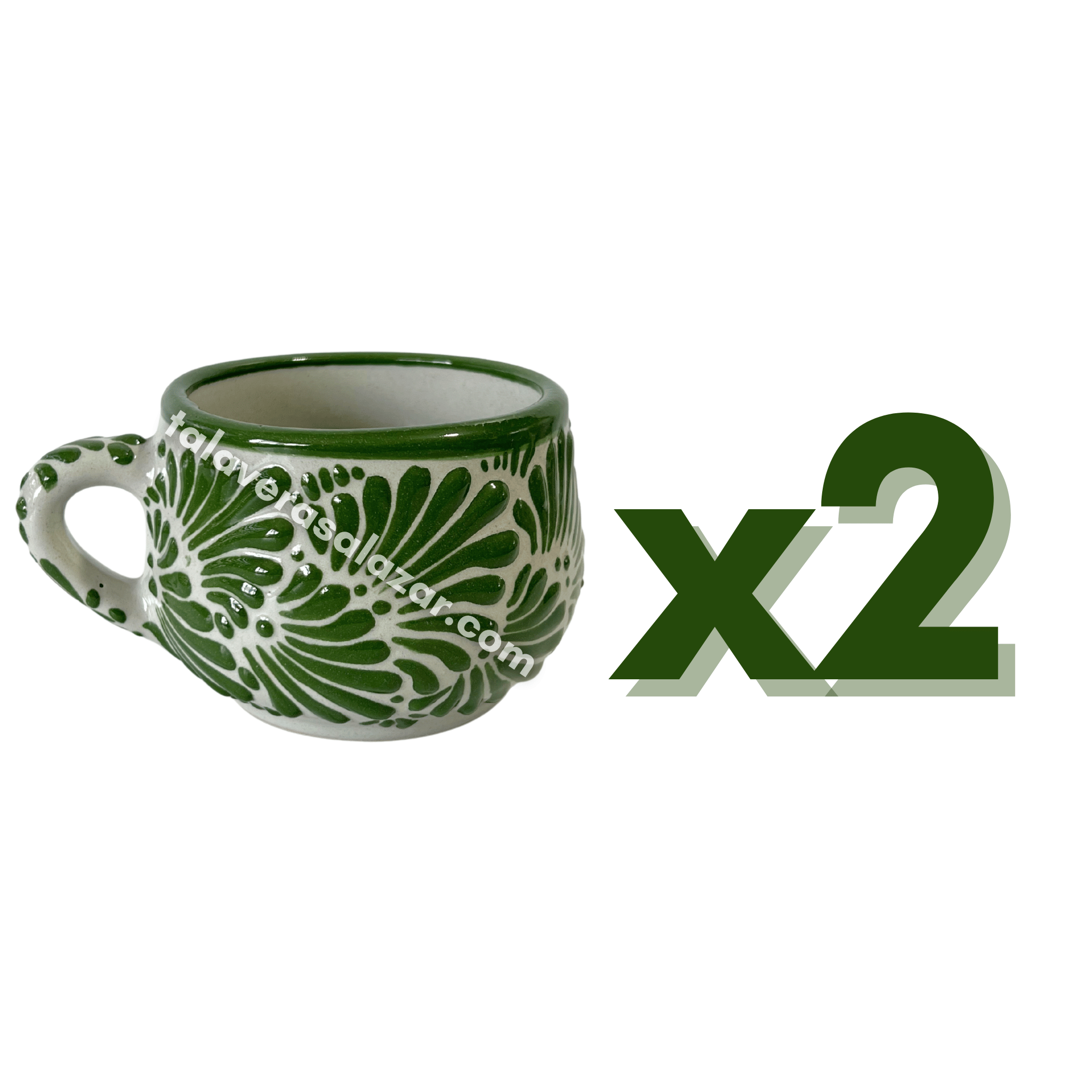 TAZA CHOCOLATERA MEDIANA FONDO TRADICIONAL MIK VERDE BANDERA