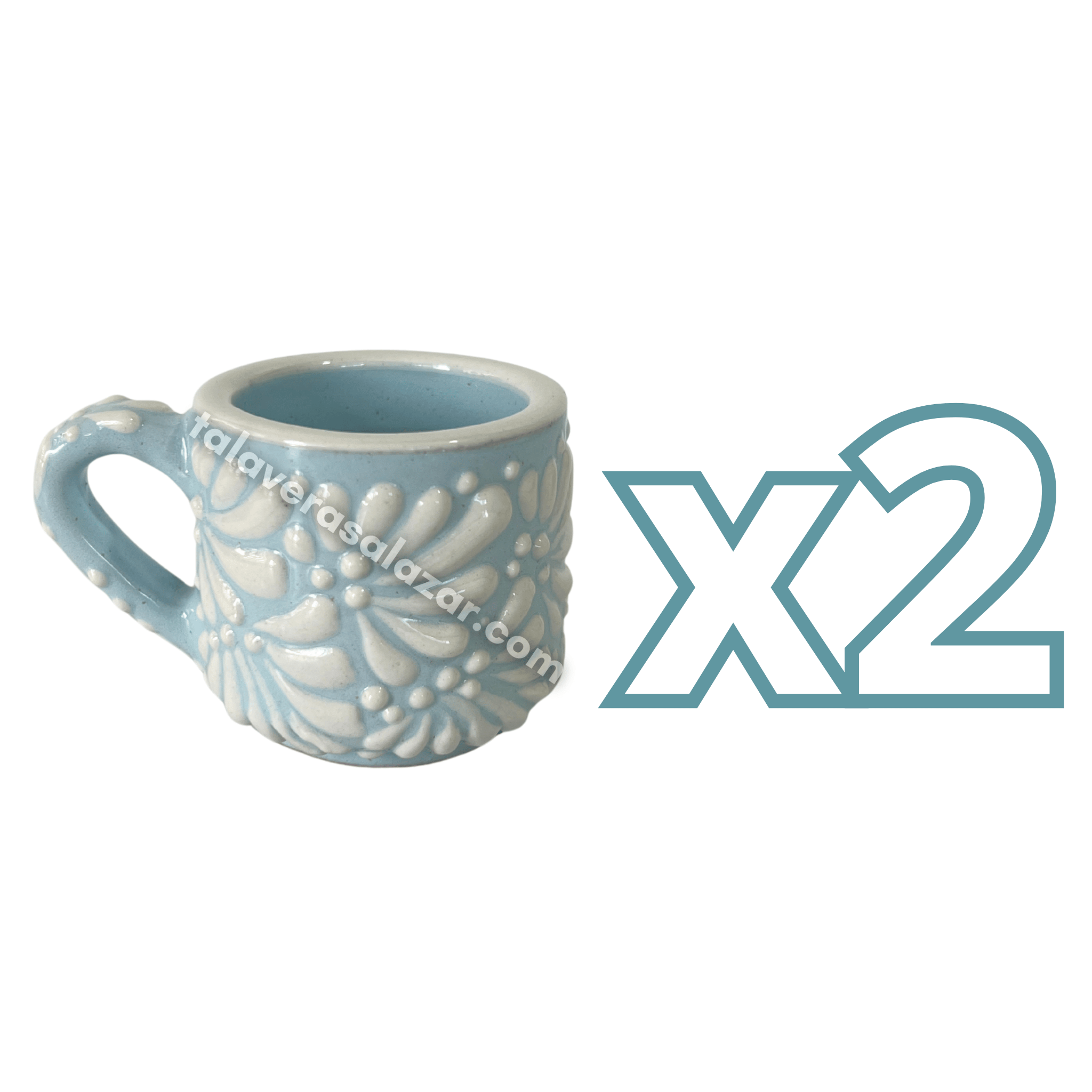 TAZA EXPRESO FONDO BABY BLUE MIK BLANCO