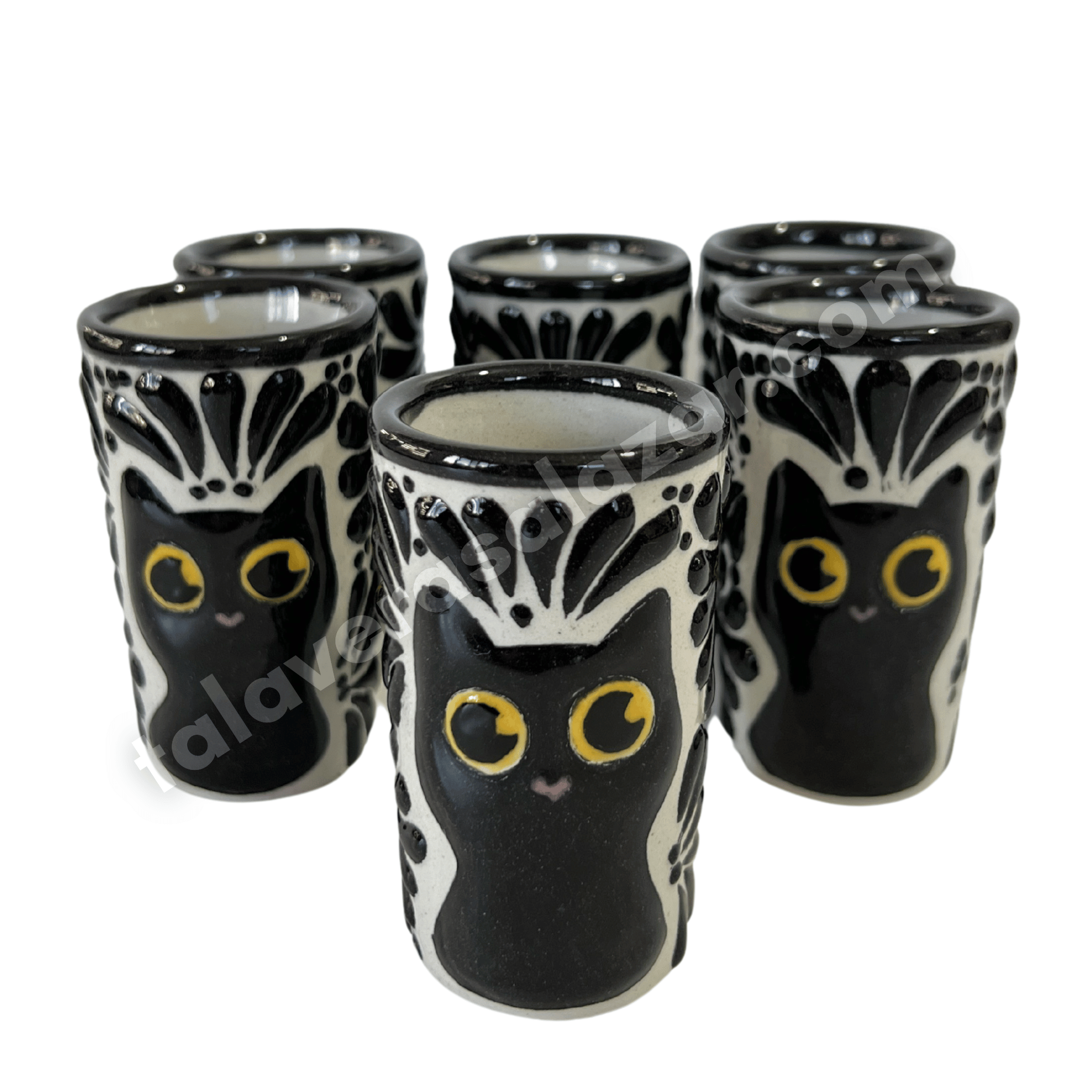 TEQUILERO FONDO TRADICIONAL MIK NEGRO GATO NEGRO CON OJOS AMARILLOS