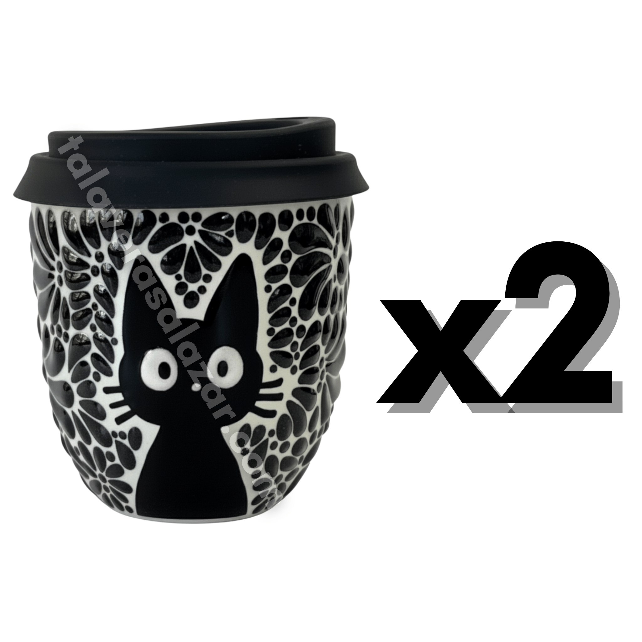 TERMO BOLITA FONDO TRADICIONAL MIK NEGRO GATO NEGRO