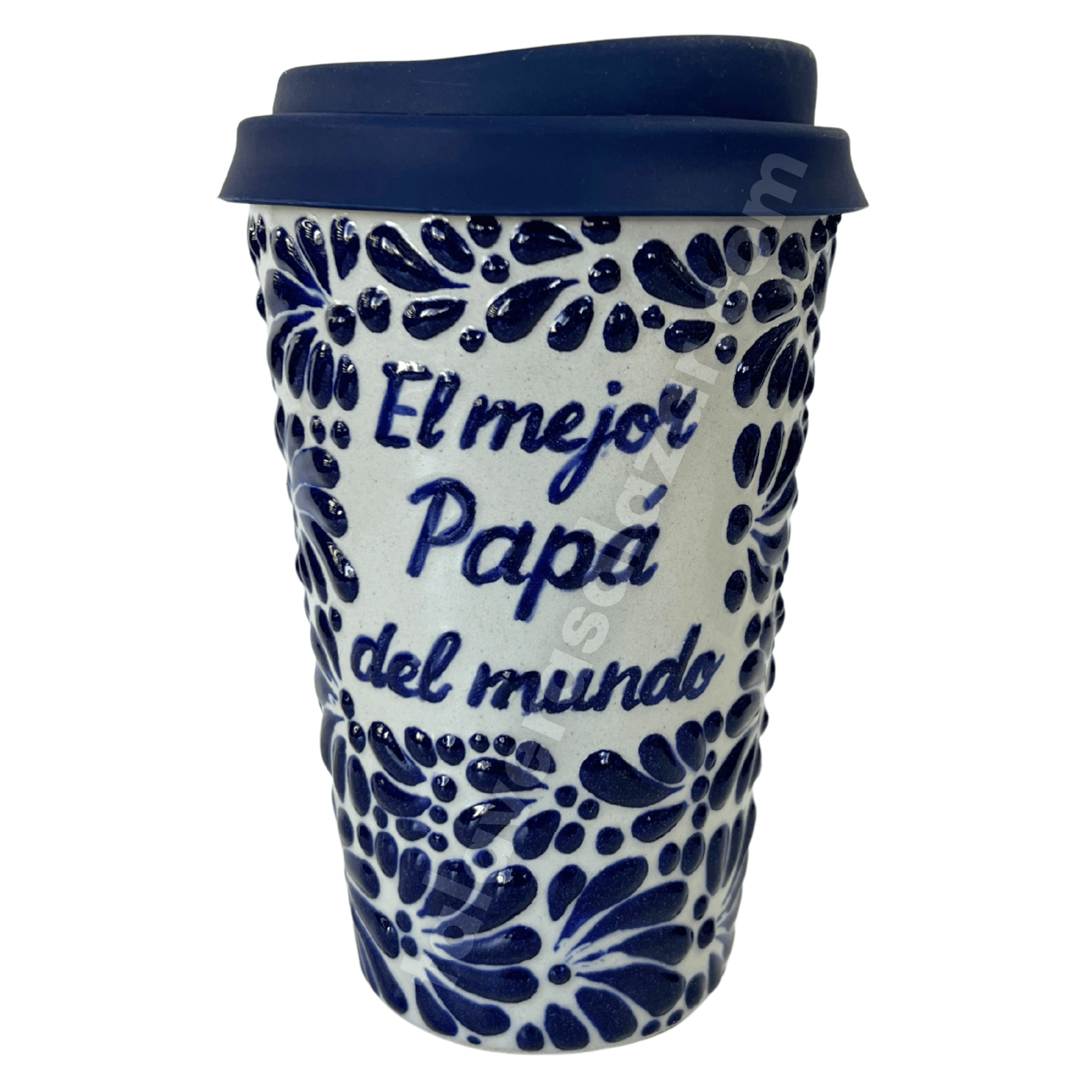 TERMO 15 CM SIN ASA FONDO TRADICIONAL MIK AZUL COBALTO EL MEJOR PAPÁ DEL MUNDO