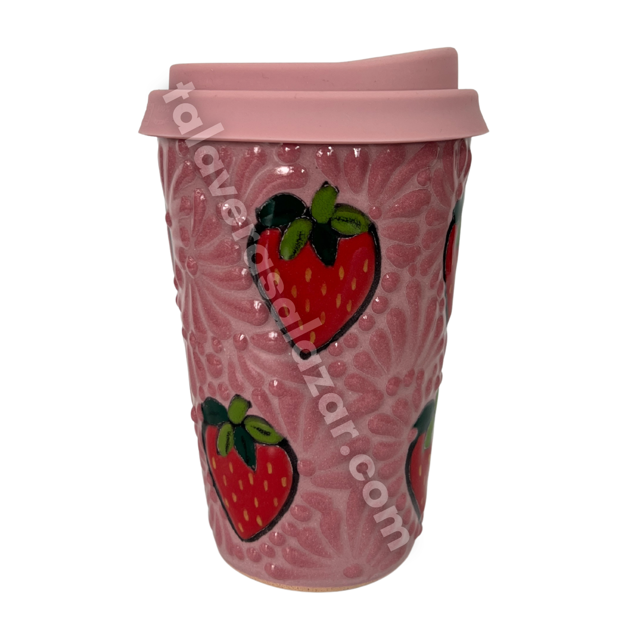 TERMO 15 CM SIN ASA FONDO ROSA MIK ROSA FRESAS