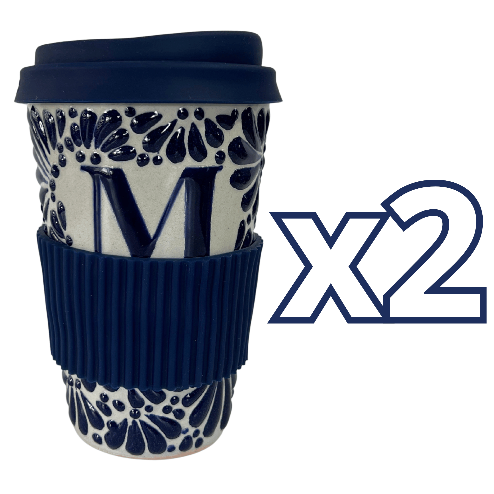 TERMO 15 CM SIN ASA FONDO TRADICIONAL MIK AZUL COBALTO INICIAL PERSONALIZADO
