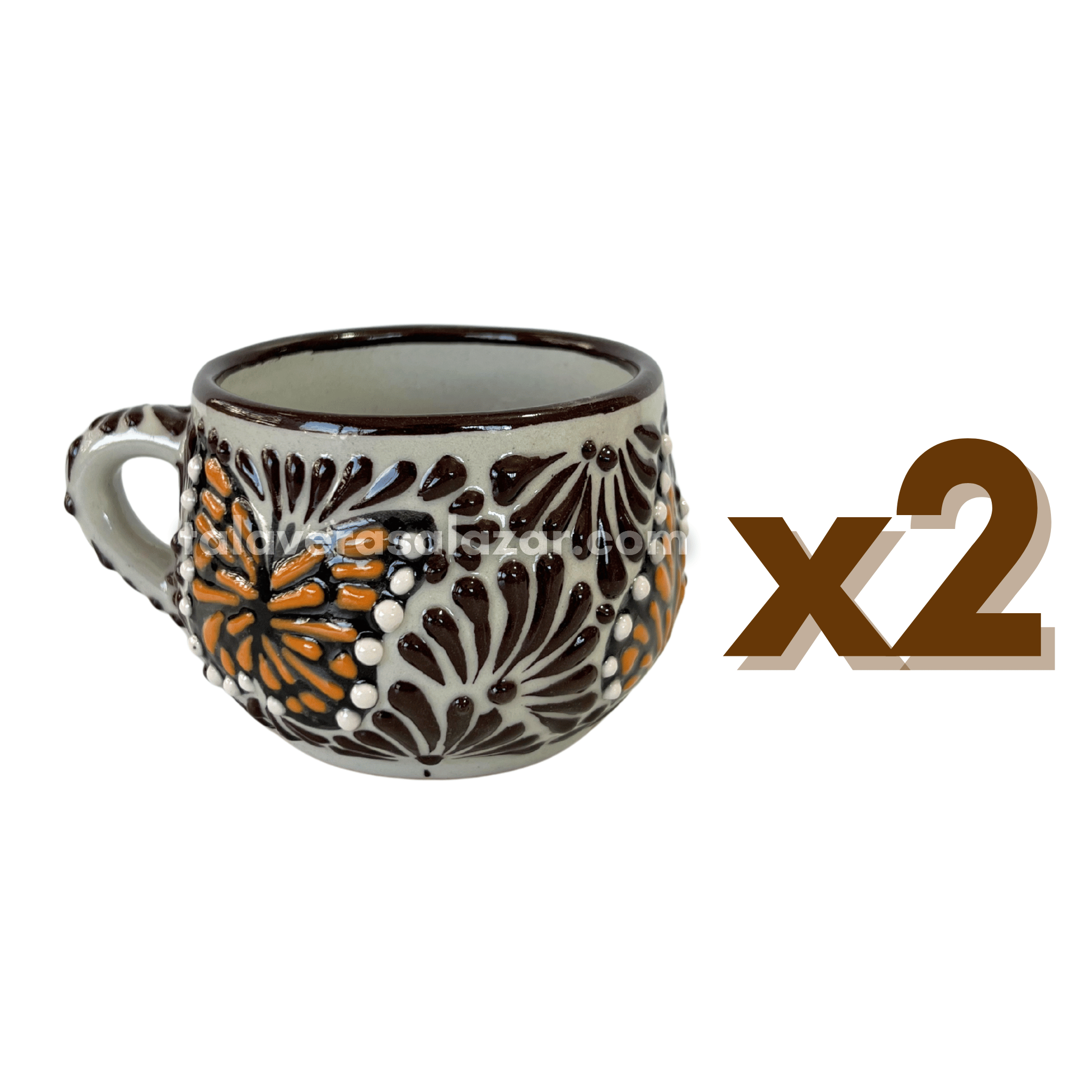 TAZA CHOCOLATERA MEDIANA FONDO TRADICIONAL MIK CAFE CHOCOLATE MARIPOSAS