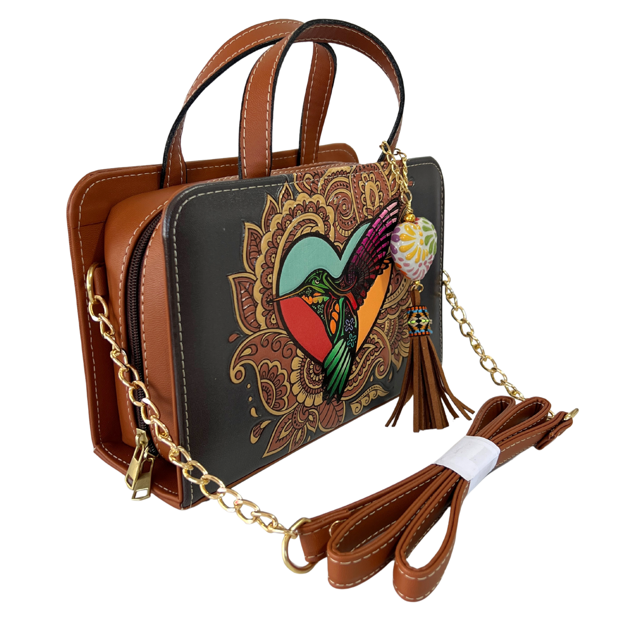 BOLSA COLIBRI ARTESANAL NEGRO