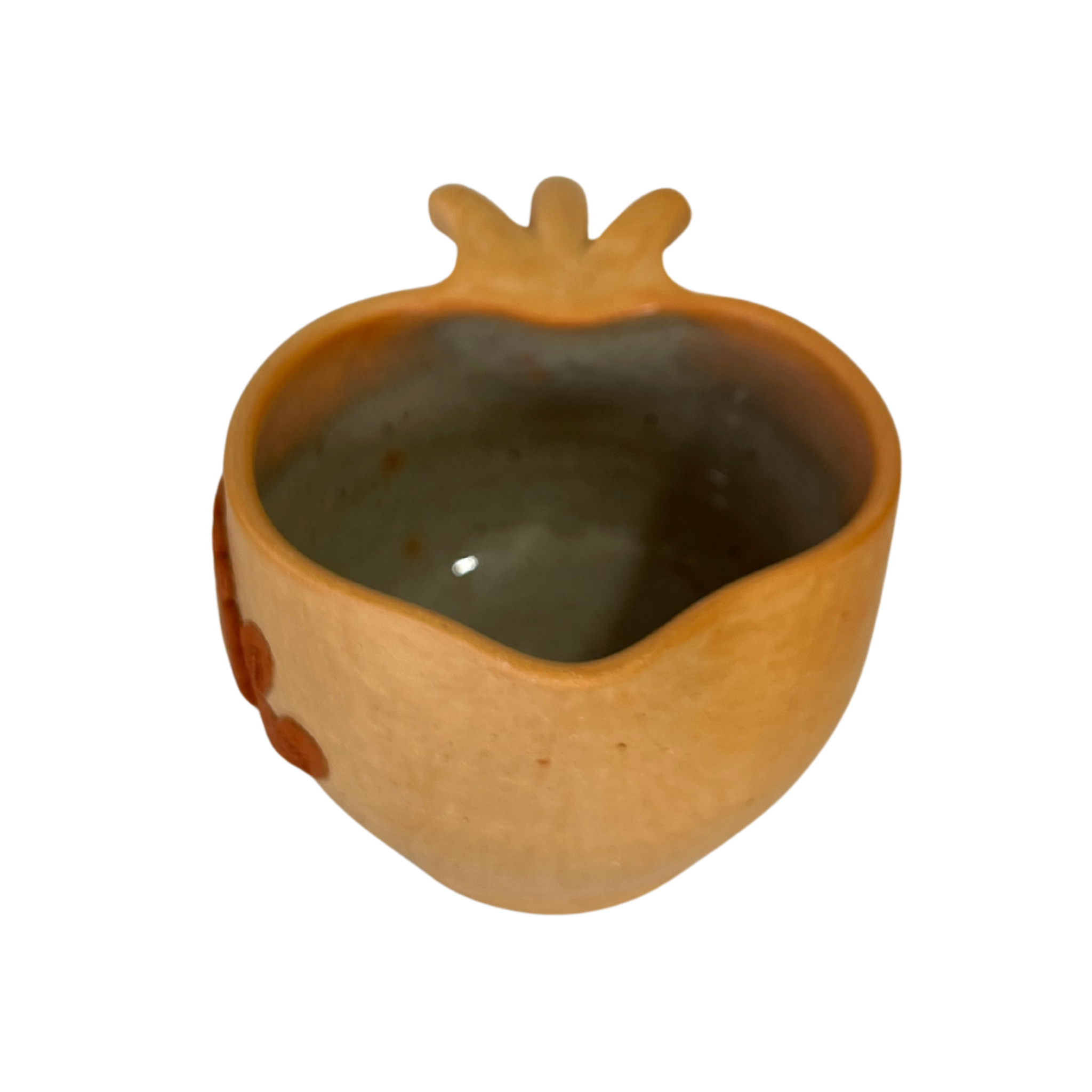 TAZA CORAZON BARRO BLANCO Y ROJO