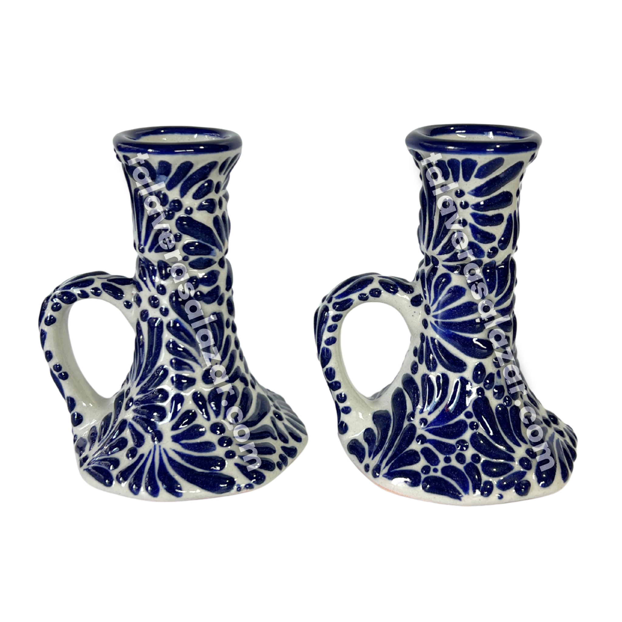 DUO PORTA VELA CHICO FONDO TRADICIONAL MIK AZUL COBALTO