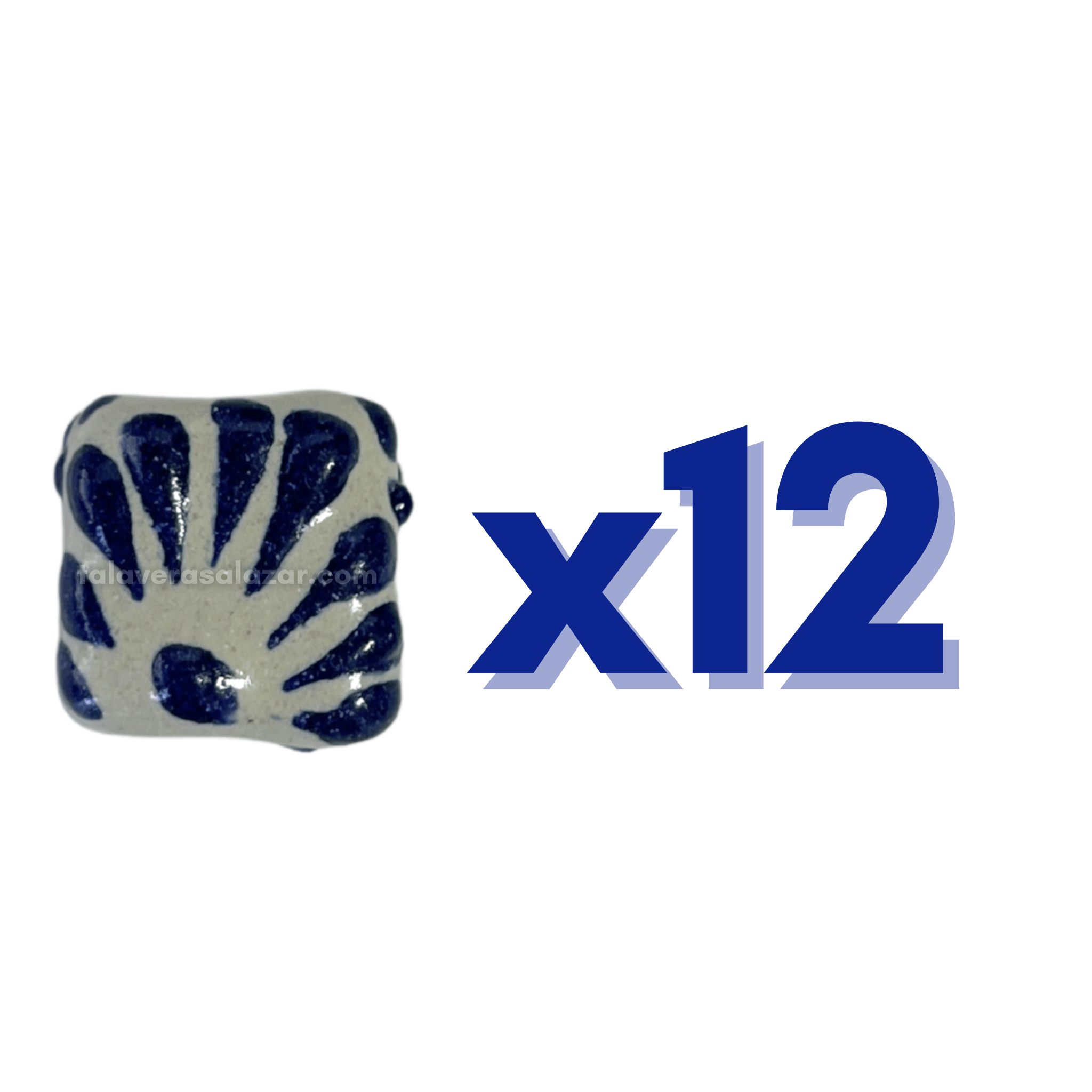CUADRO PLANO 1.5 CM FONDO TRADICIONAL DECORADO AZUL COBALTO