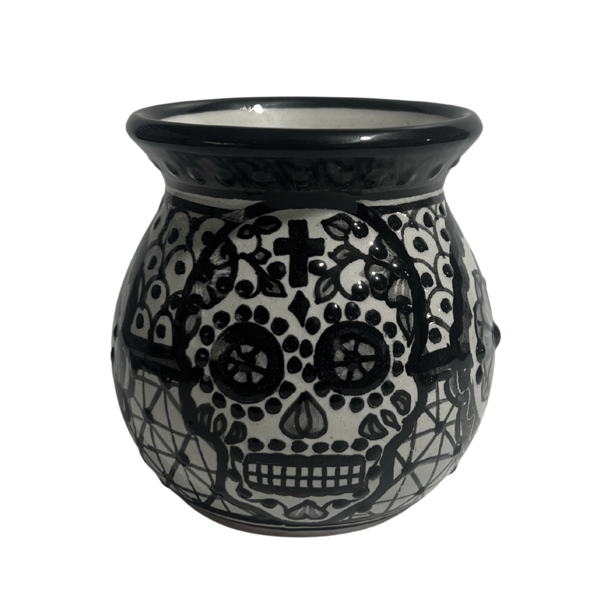 JARRO CALAVERA BLANCO Y NEGRO
