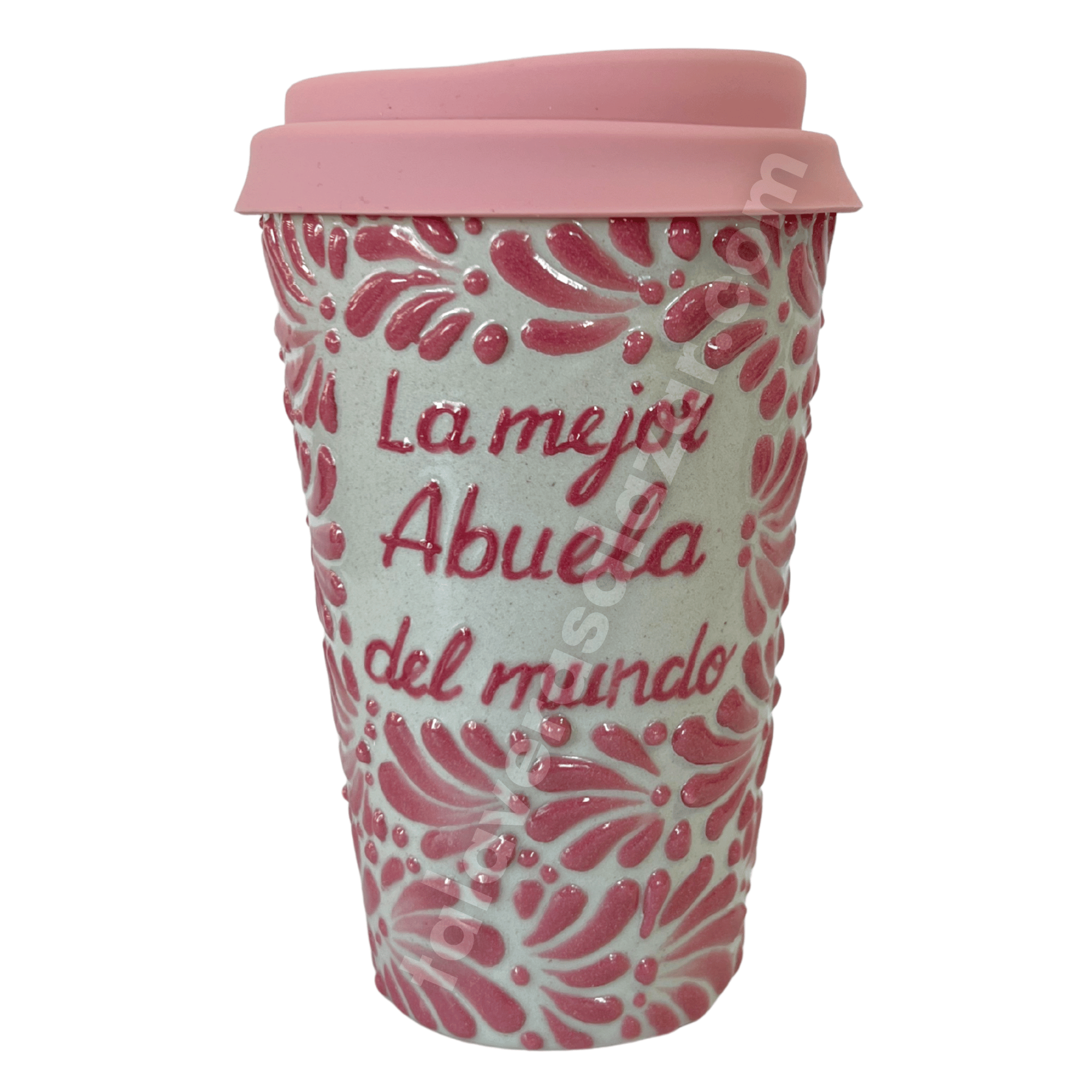 TERMO 15 CM SIN ASA FONDO TRADICIONAL MIK ROSA LA MEJOR ABUELA DEL MUNDO