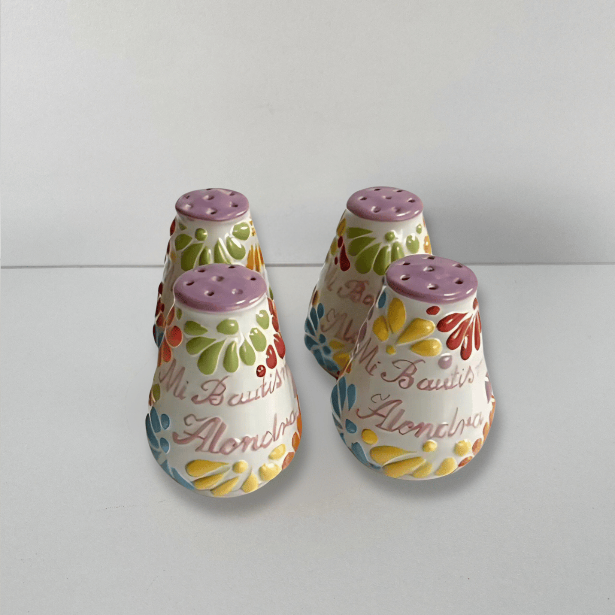 PAQUETE SALERO PERSONALIZADO FONDO TRADICIONAL MIK MULTICOLOR BAUTIZO