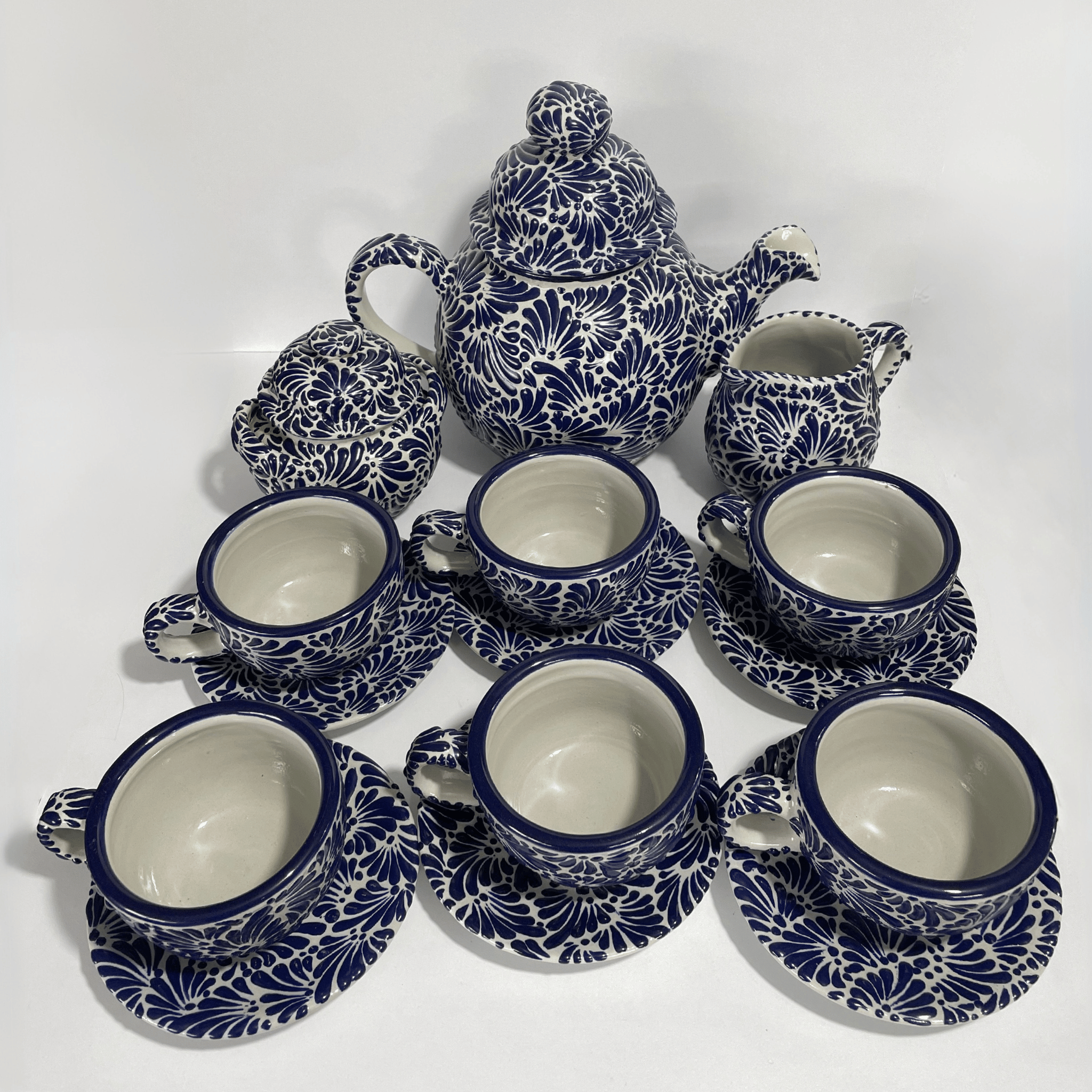 PAQUETE JUEGO DE CAFE FONDO TRADICIONAL MIK AZUL COBALTO PARA 6 PERSONAS