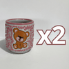 TAZA RECTA ESTANDAR FONDO TRADICIONAL MIK ROSA OSITO COMPLETO